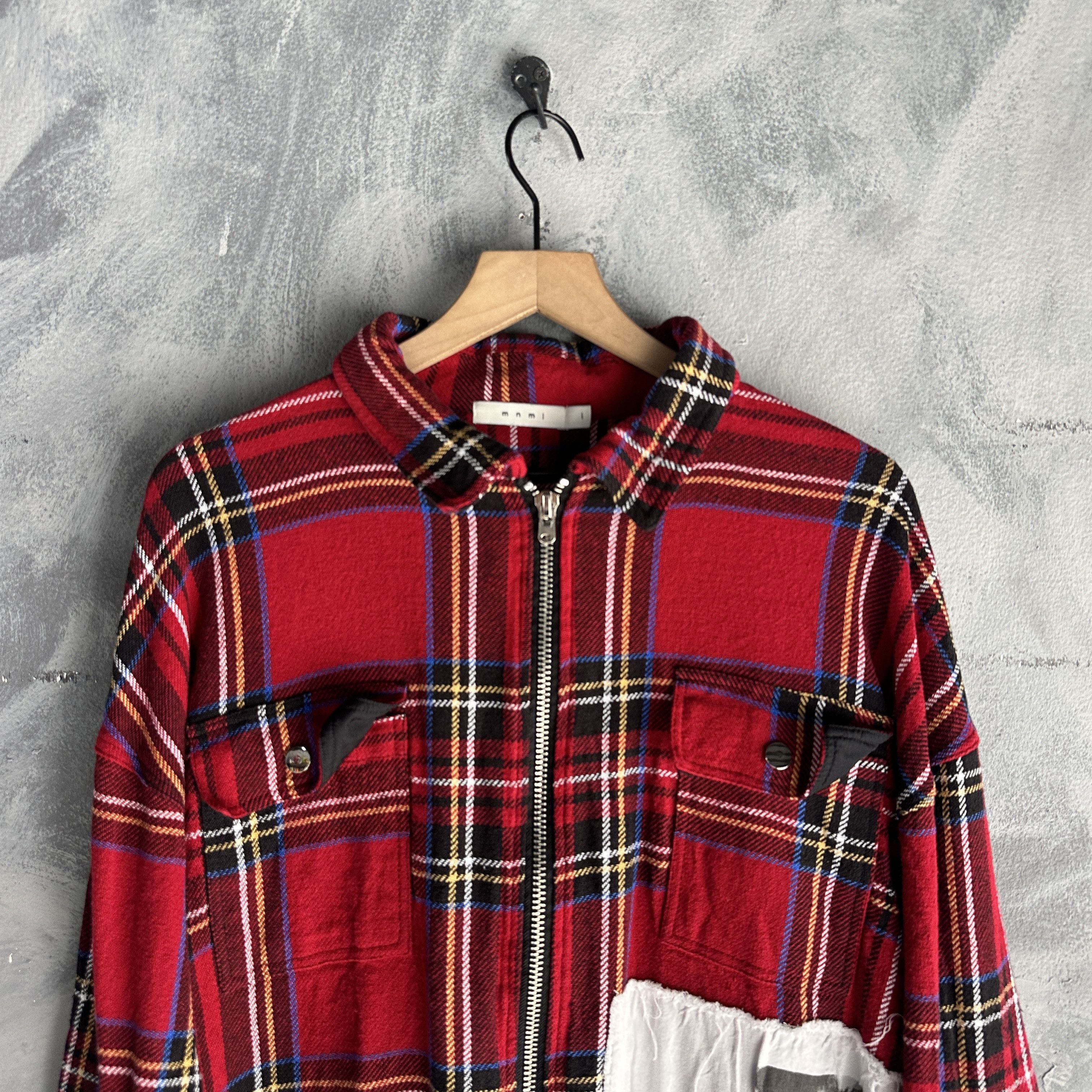 MNML MNML Jacket Men’s Plaid Streetwear Distressed Patchwork Size US L / EU 52-54 / 3 - 2 Thumbnail