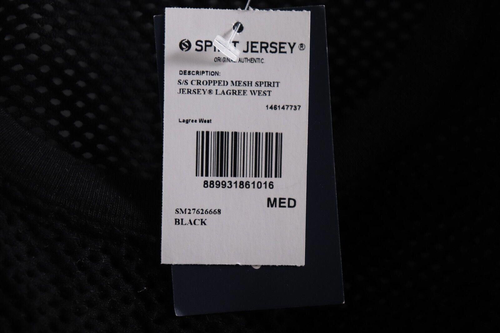 Designer Lagree West Women Medium Black Crop Top Spirit Jersey NWT Size M / US 6-8 / IT 42-44 - 5 Thumbnail