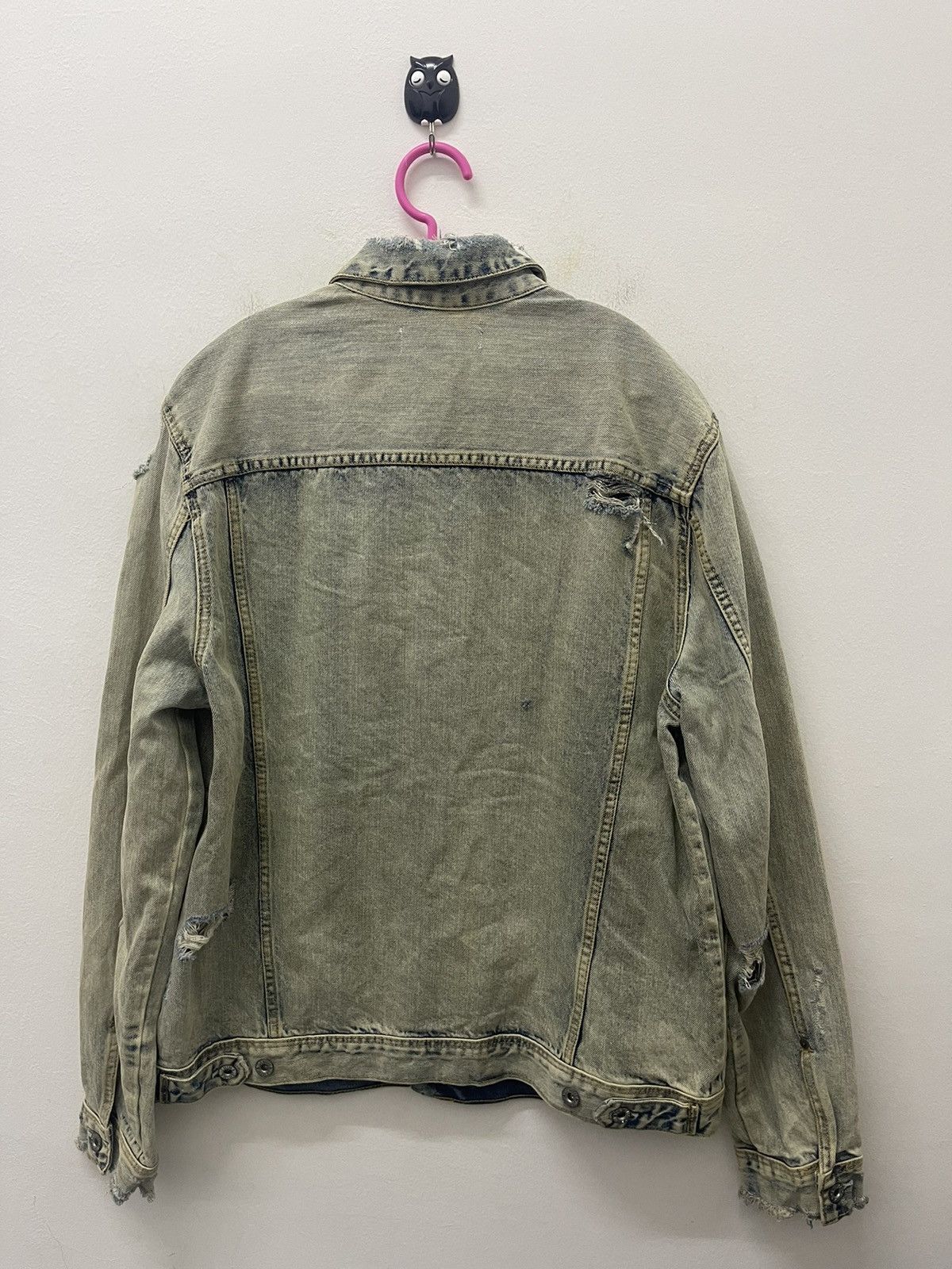 Coachella Rare COACHELLA X H&M Distressed Denim Jacket Size US L / EU 52-54 / 3 - 9 Thumbnail