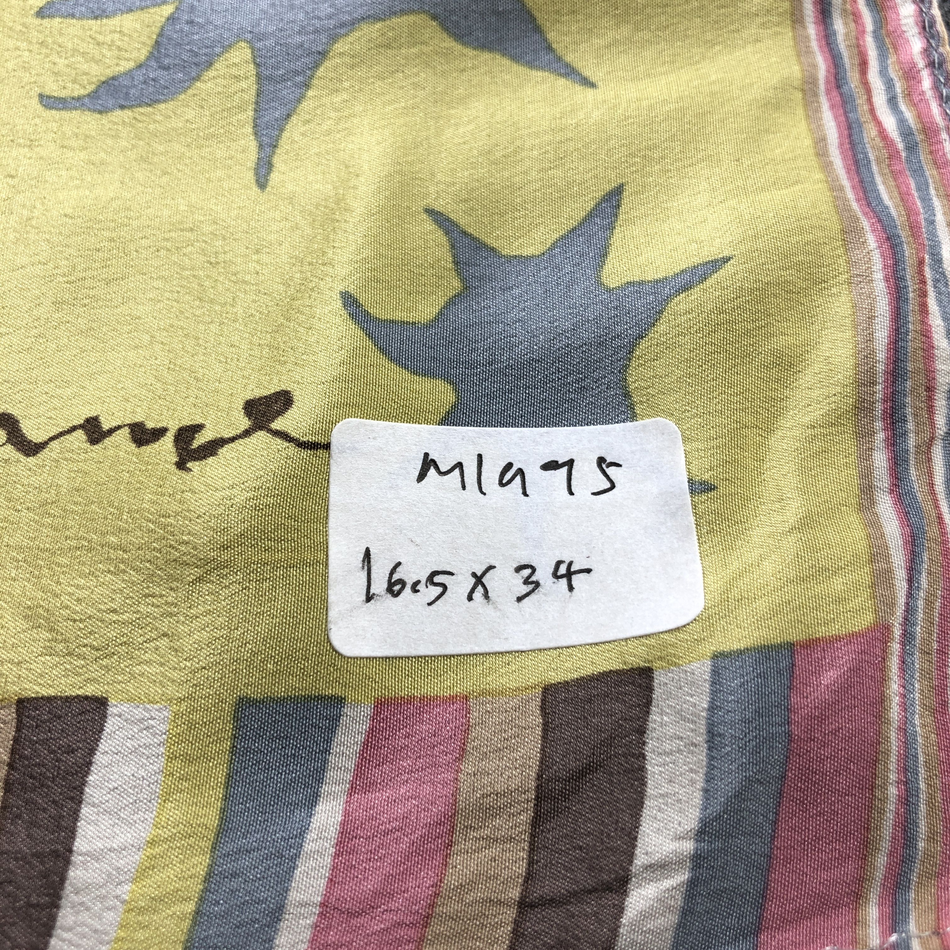 Vintage Abstract Design Silk Scarf M1095 Size ONE SIZE - 8 Thumbnail