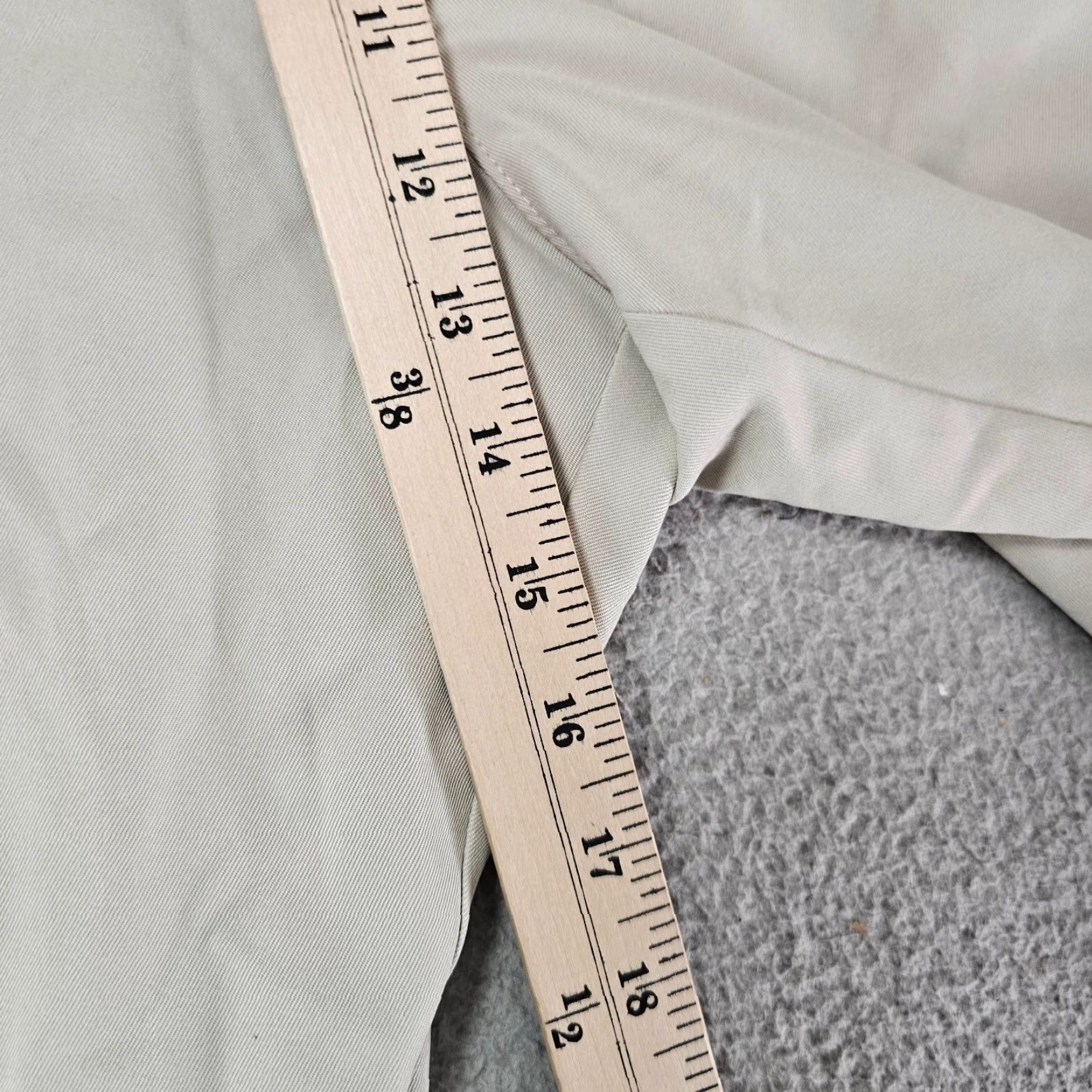Haggar Haggar Dress Pants Mens 44x30 Classic Fit Flat Front Comfort Cotton Beige Polyester Size US 44 / EU 60 - 4 Thumbnail