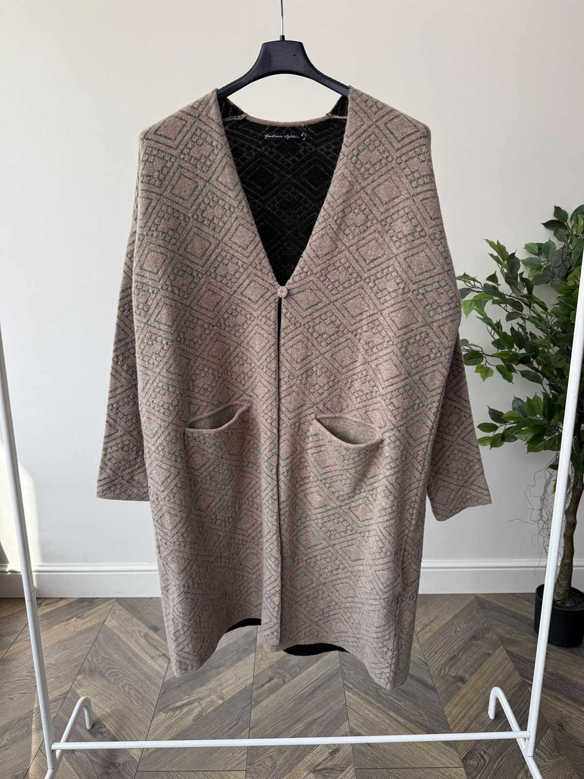 Gudrun Sjoden Vintage Gudrun Sjoden Womens Cardigan Knit Geometric Pattern Size L / US 10 / IT 46 - 1 Thumbnail