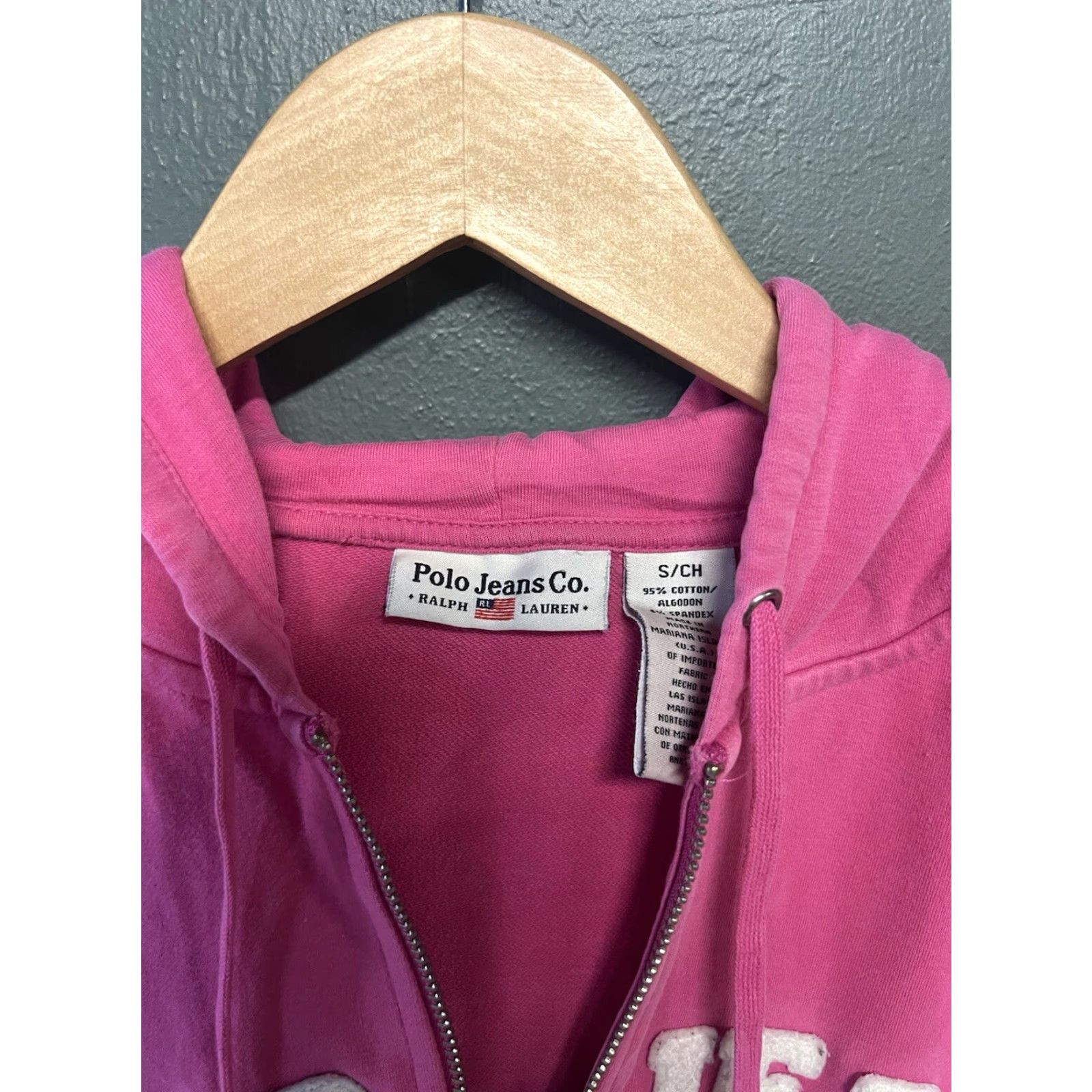 Polo Ralph Lauren Y2K Polo Jeans Co. Womens Pink Full Zip Hooded Sweater Size S Size S / US 4 / IT 40 - 3 Thumbnail