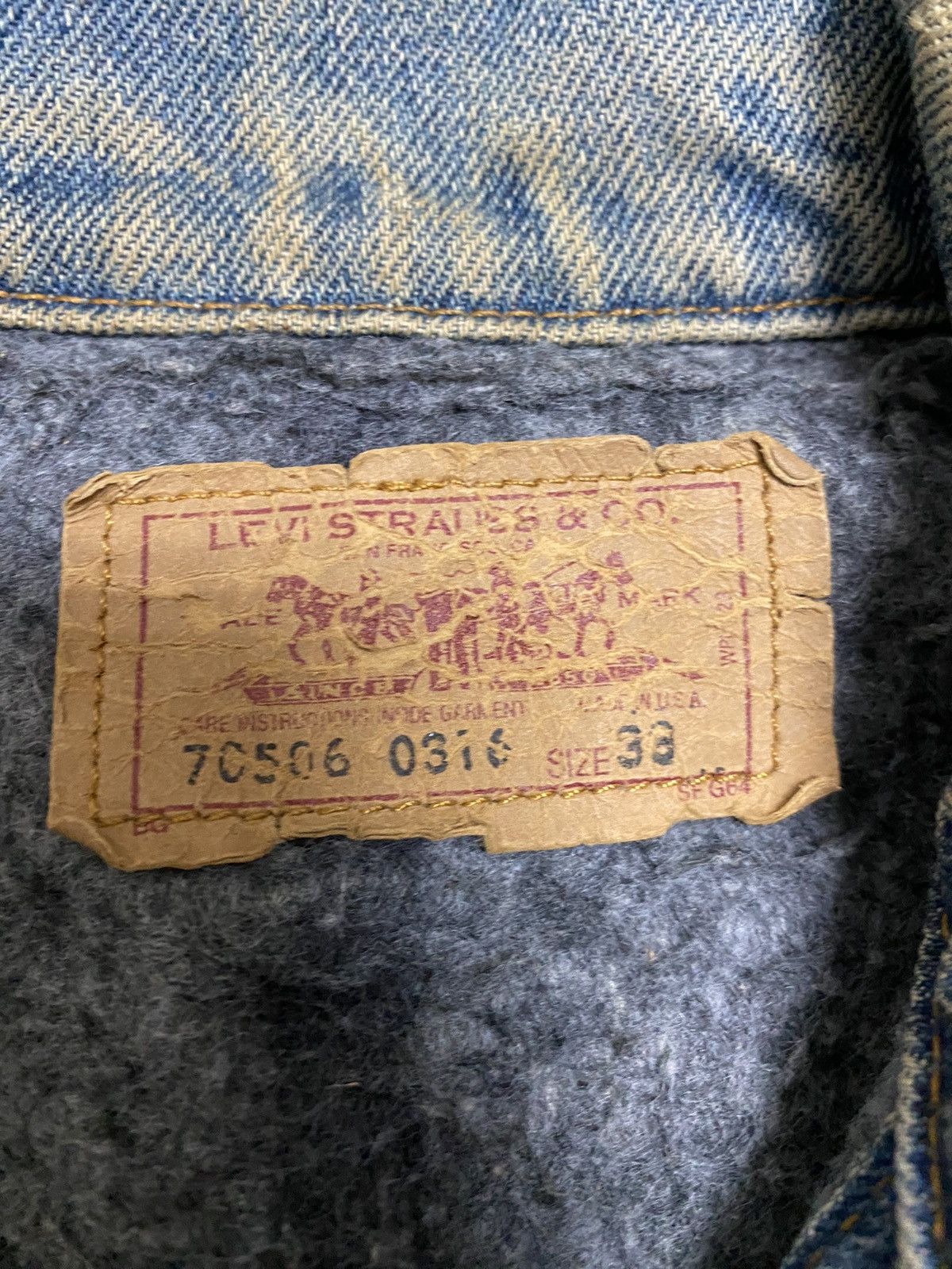 Levi's Vintage Clothing Vintage 80s Levi’s Sherpa Trucker Distressed Jacket Size US M / EU 48-50 / 2 - 14 Thumbnail