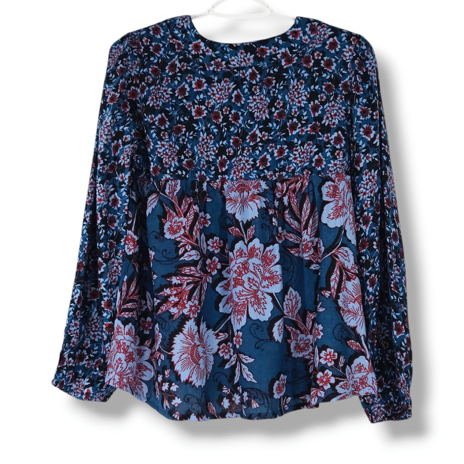 Other NWT B.O.G. Band of the Free Josie Blouse Top Sz. L Sapphire Size L / US 10 / IT 46 - 4 Thumbnail