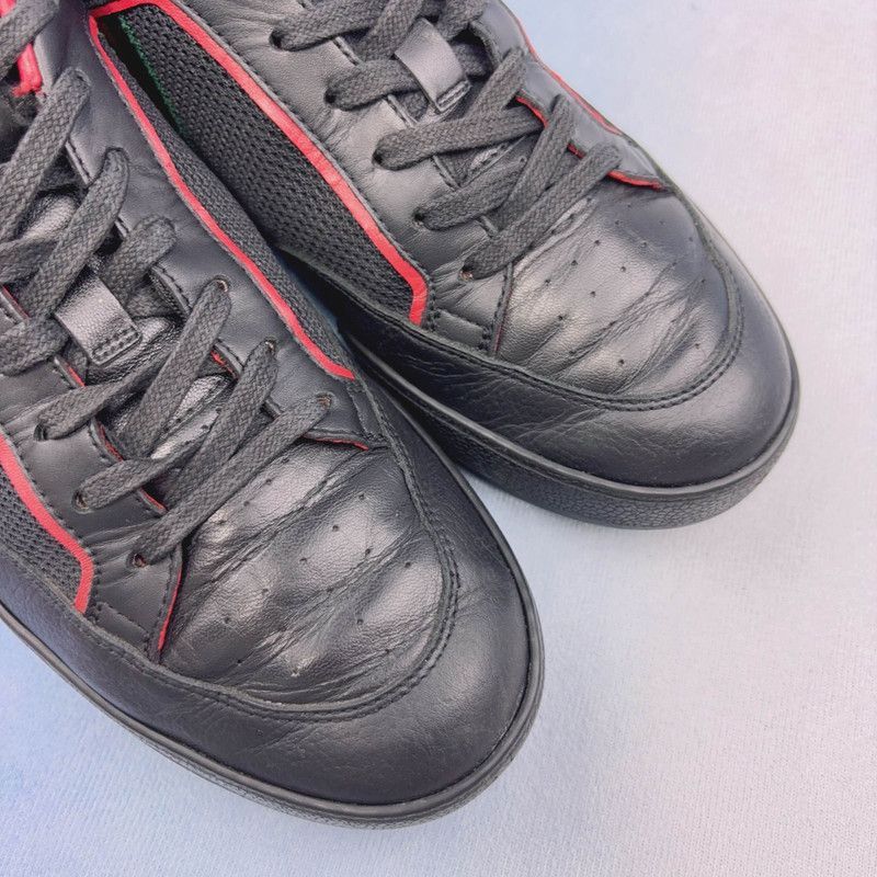 Gucci Gucci Red and Black Low-Top Sneakers Size US 7.5 / EU 40-41 - 8 Thumbnail