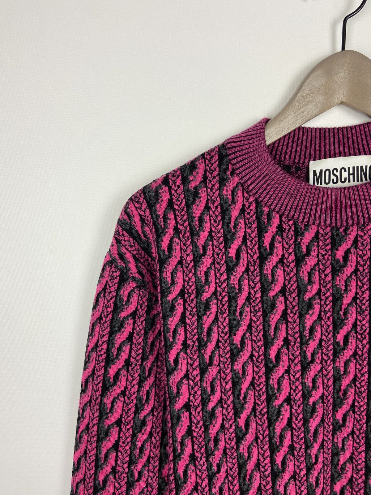 Designer × Moschino RRP$ 400 Moschino Couture Virgin Wool Pink Womens Sweater Size S / US 4 / IT 40 - 5 Thumbnail