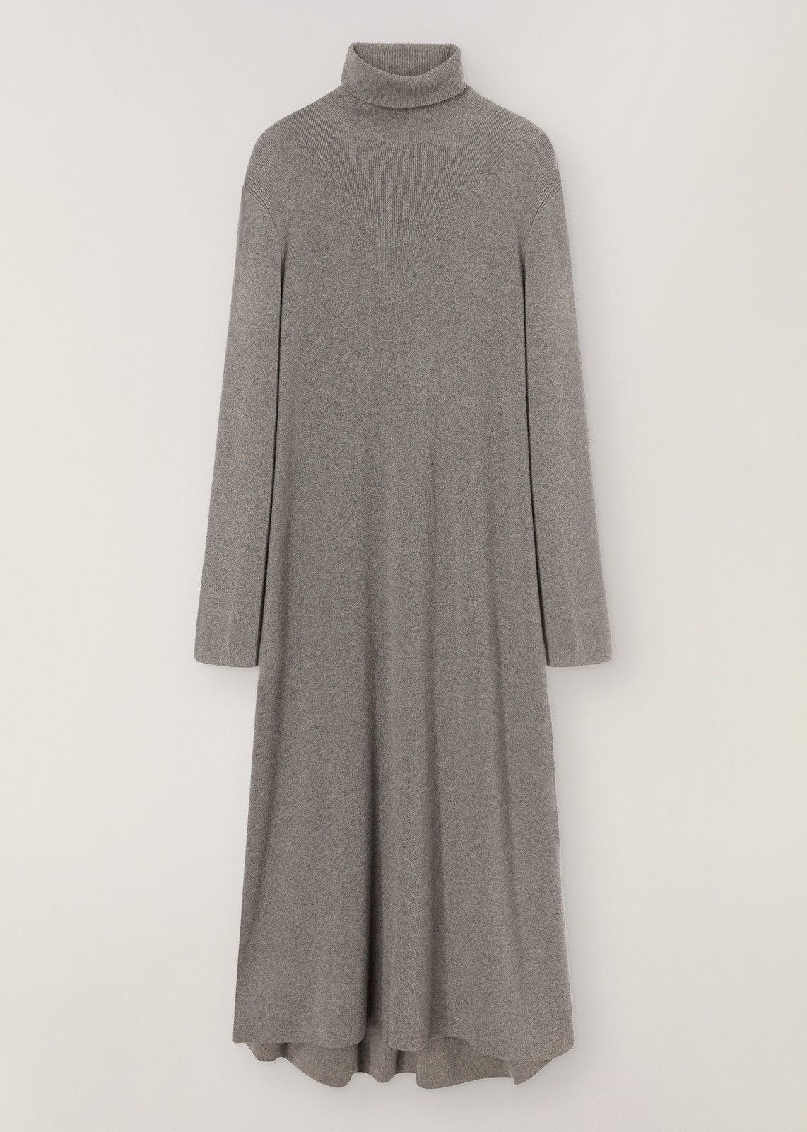 image of Loro Piana O1Loc1C0224 Plain Knit Baby Cashmere Turtleneck Dress Grey, Women's (Size Large)