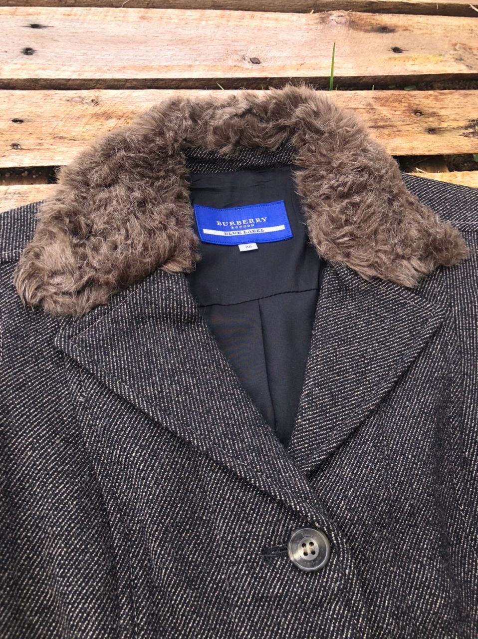 Burberry × Vintage Burberry Blue Label Fur Blazer Jacket Size S / US 4 / IT 40 - 3 Thumbnail
