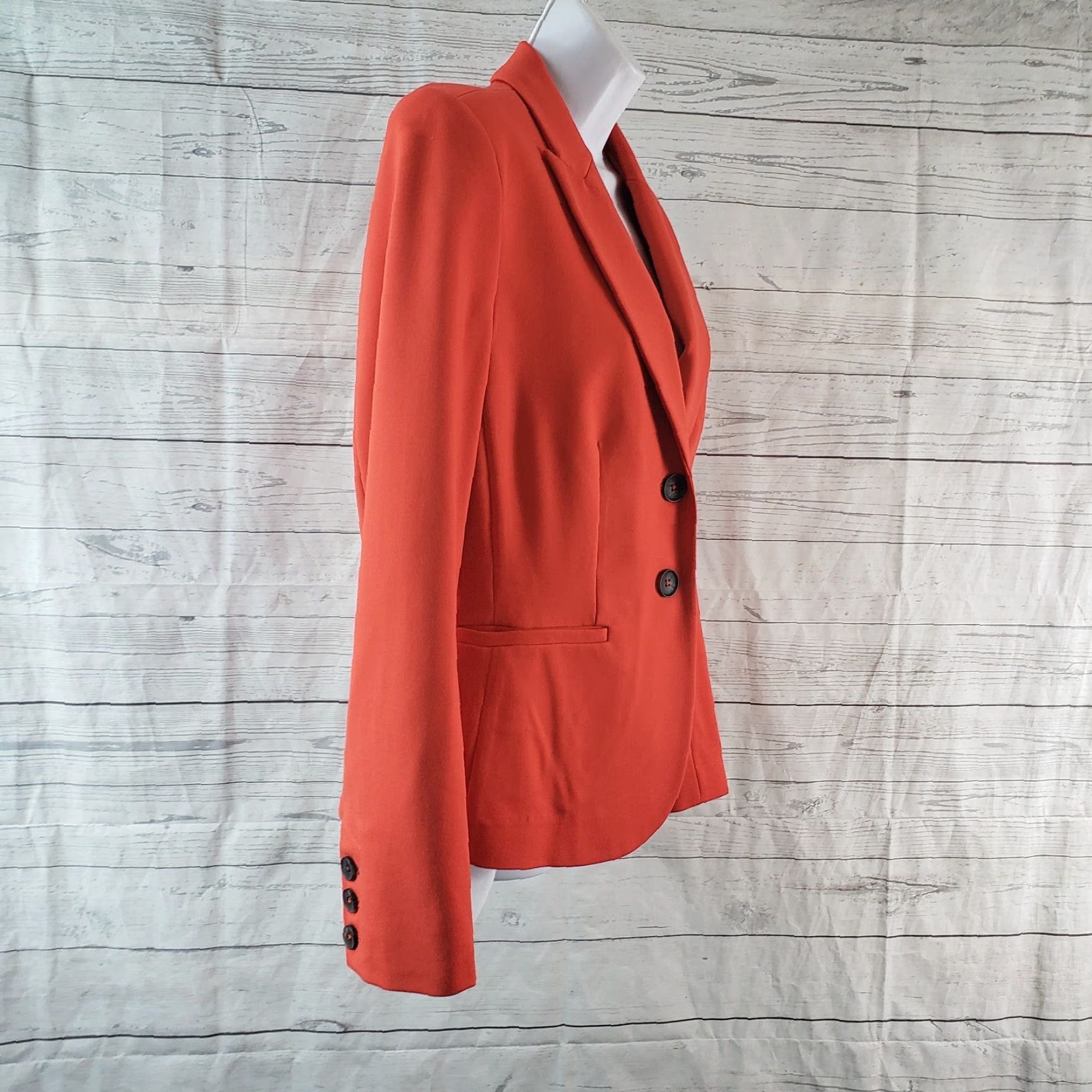 Boden Boden Blazer Womens Elizabeth Ponte 6 Orange 2 Button Viscose Blend Size M / US 6-8 / IT 42-44 - 3 Thumbnail