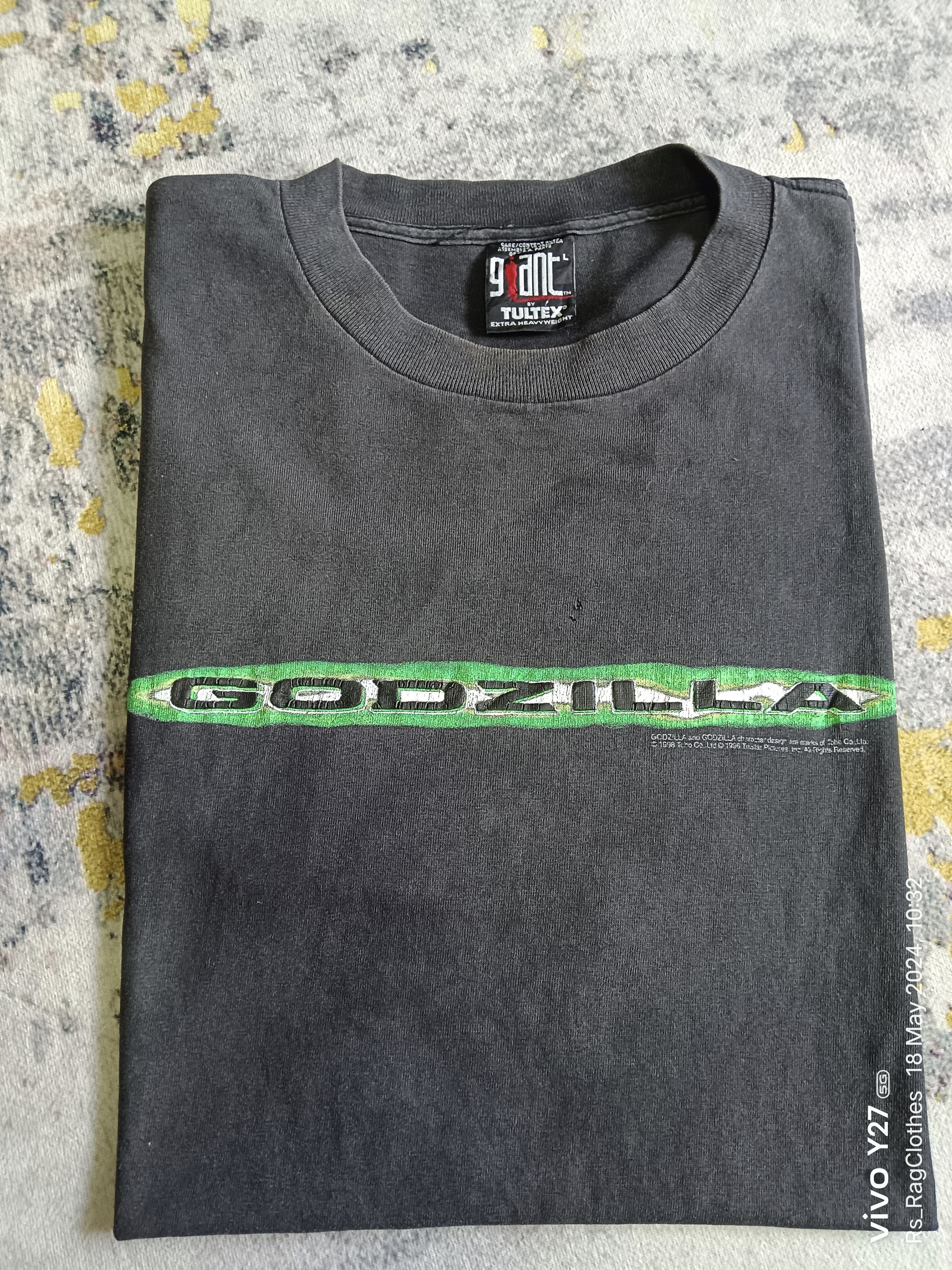 image of Movie x Tultex Vintage Godzilla in Black, Men's (Size Large)
