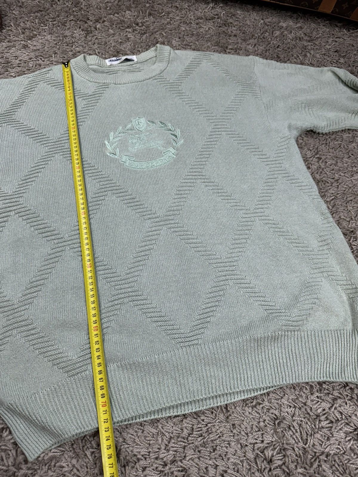 Burberry × Vintage Vintage rare sweater Burberry central logo original item Size US XL / EU 56 / 4 - 6 Thumbnail