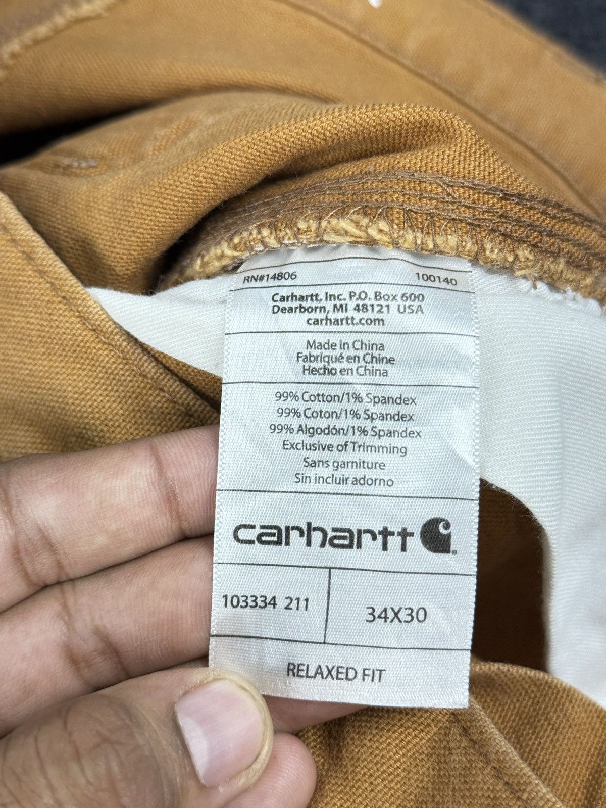 Carhartt VINTAGE Y2K Carhartt double knee carpenter Canvas pant 34x30 Size US 34 / EU 50 - 6 Thumbnail