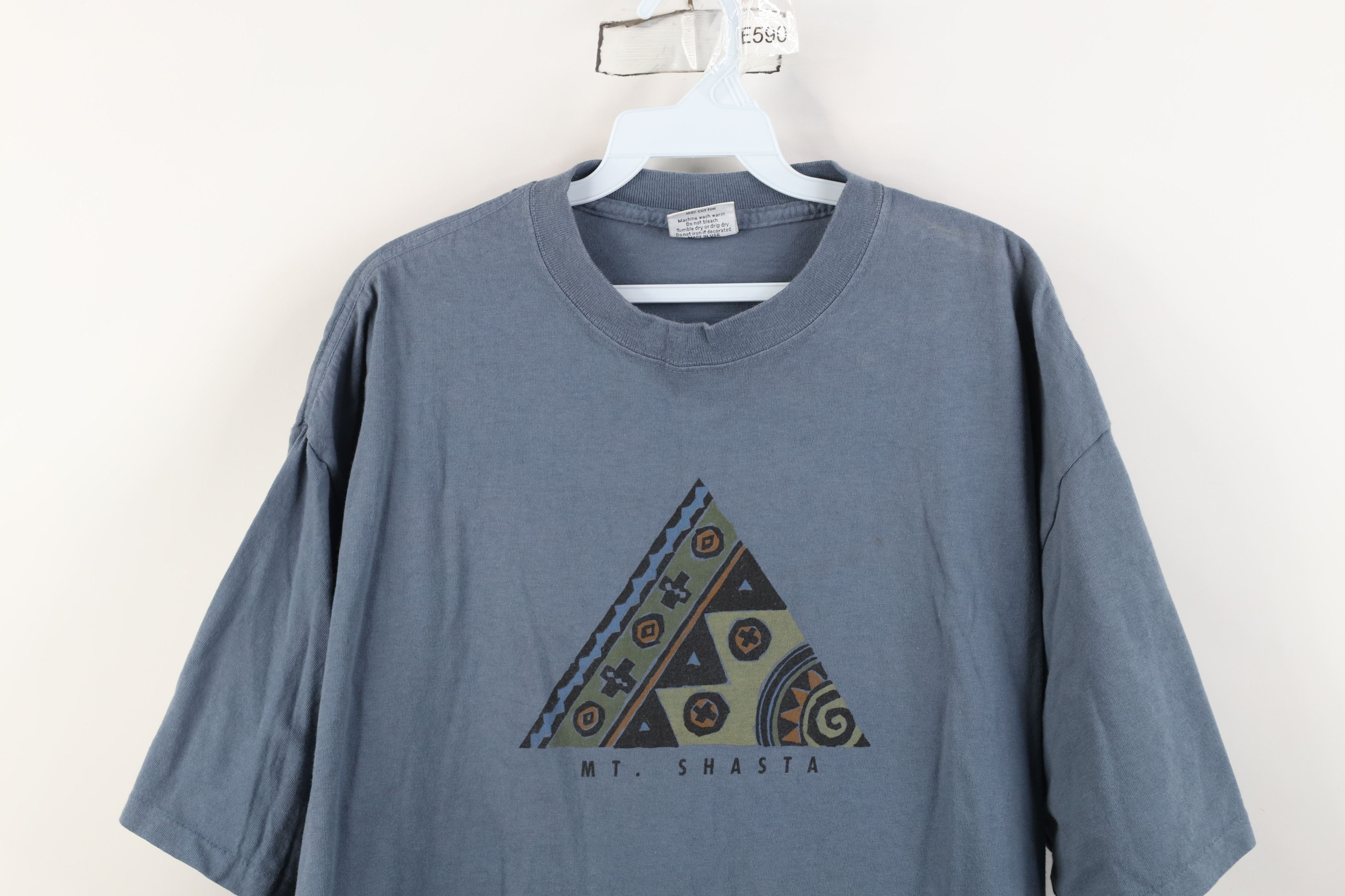 Vintage Vintage 90s Streetwear Shasta Hiking Abstract T-Shirt Size US L / EU 52-54 / 3 - 2 Thumbnail
