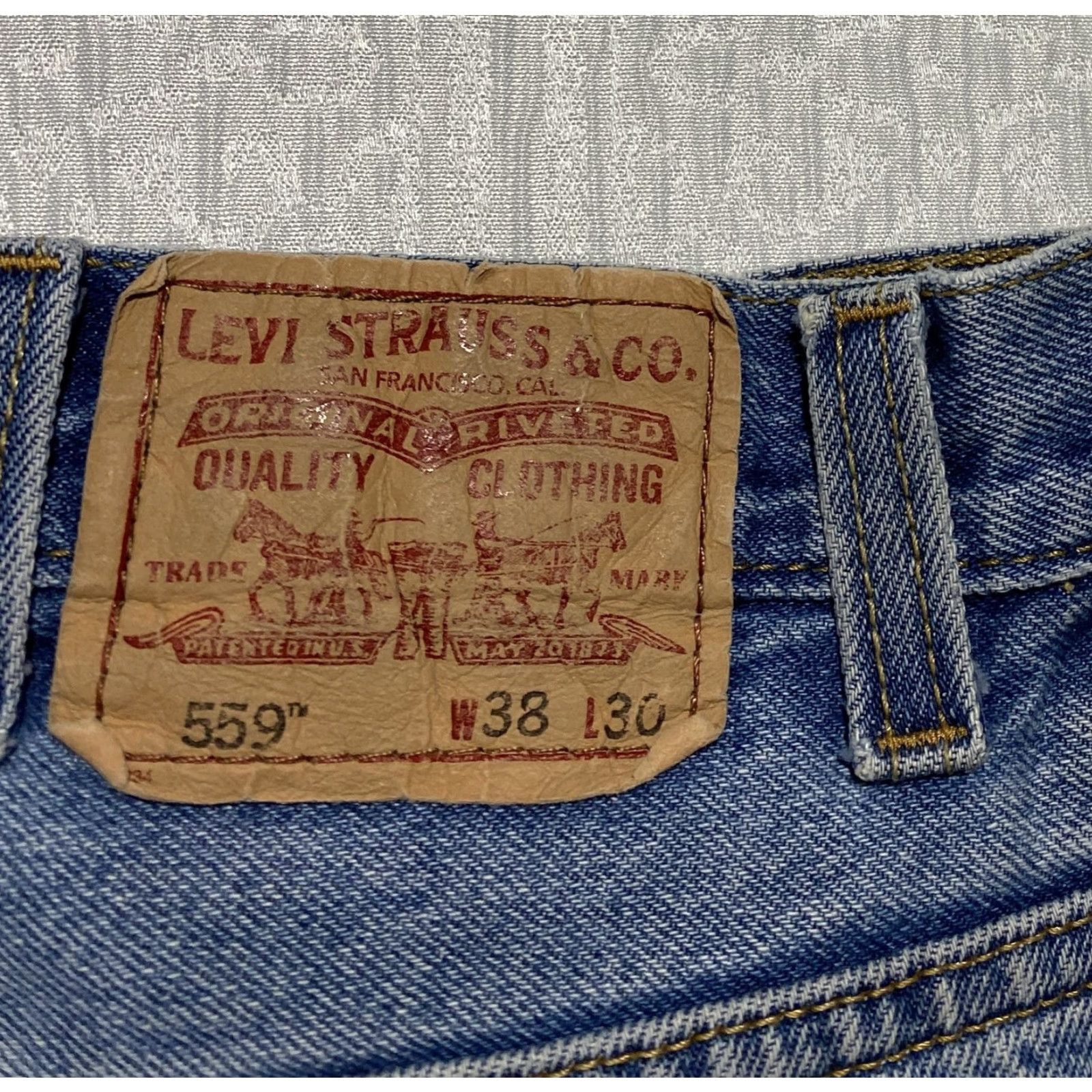 Levi's Levi's Jeans 559 Mens 38x30 Blue Relaxed Straight Medium Wash Denim Classic 559 Relaxed Straight Jeans Men W38 L30 Blue Denim Size US 38 / EU 54 - 6 Thumbnail
