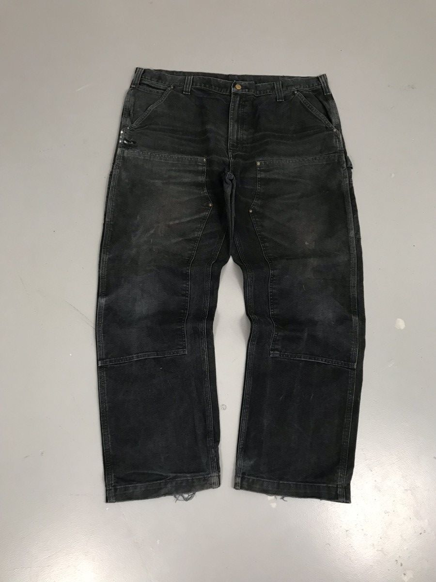 Carhartt × Vintage Faded Vintage Carhartt 100098 001 double knee denim Size US 42 / EU 58 - 1 Thumbnail