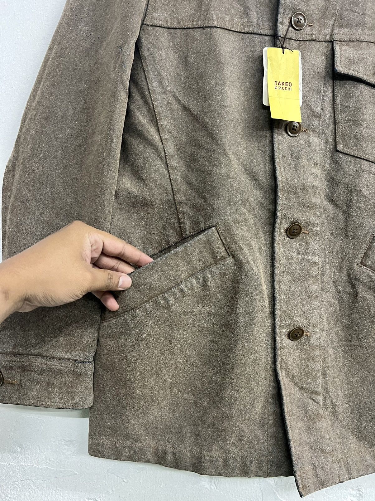 Japanese Brand Japanese Brand Takeo Kikuchi Leather Workwear Jacket Size US M / EU 48-50 / 2 - 7 Thumbnail