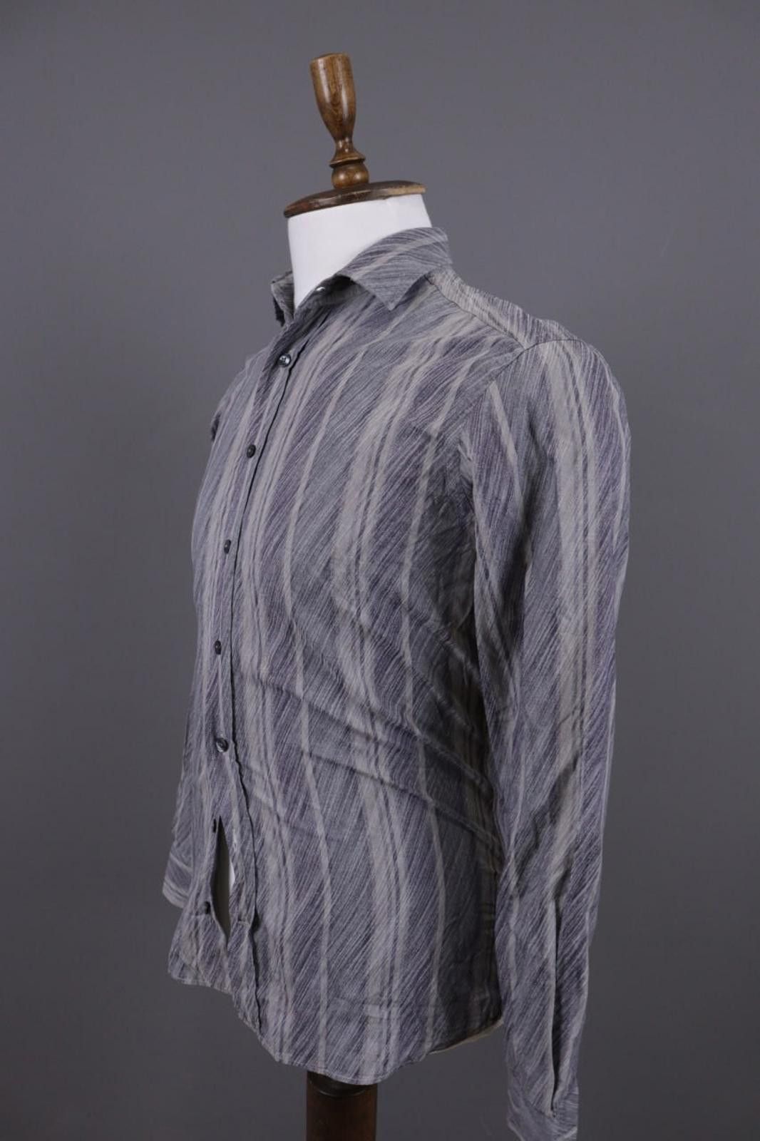 Etro Etro Milano Gray Striped Button Down Shirt Size 38 Size US M / EU 48-50 / 2 - 5 Thumbnail