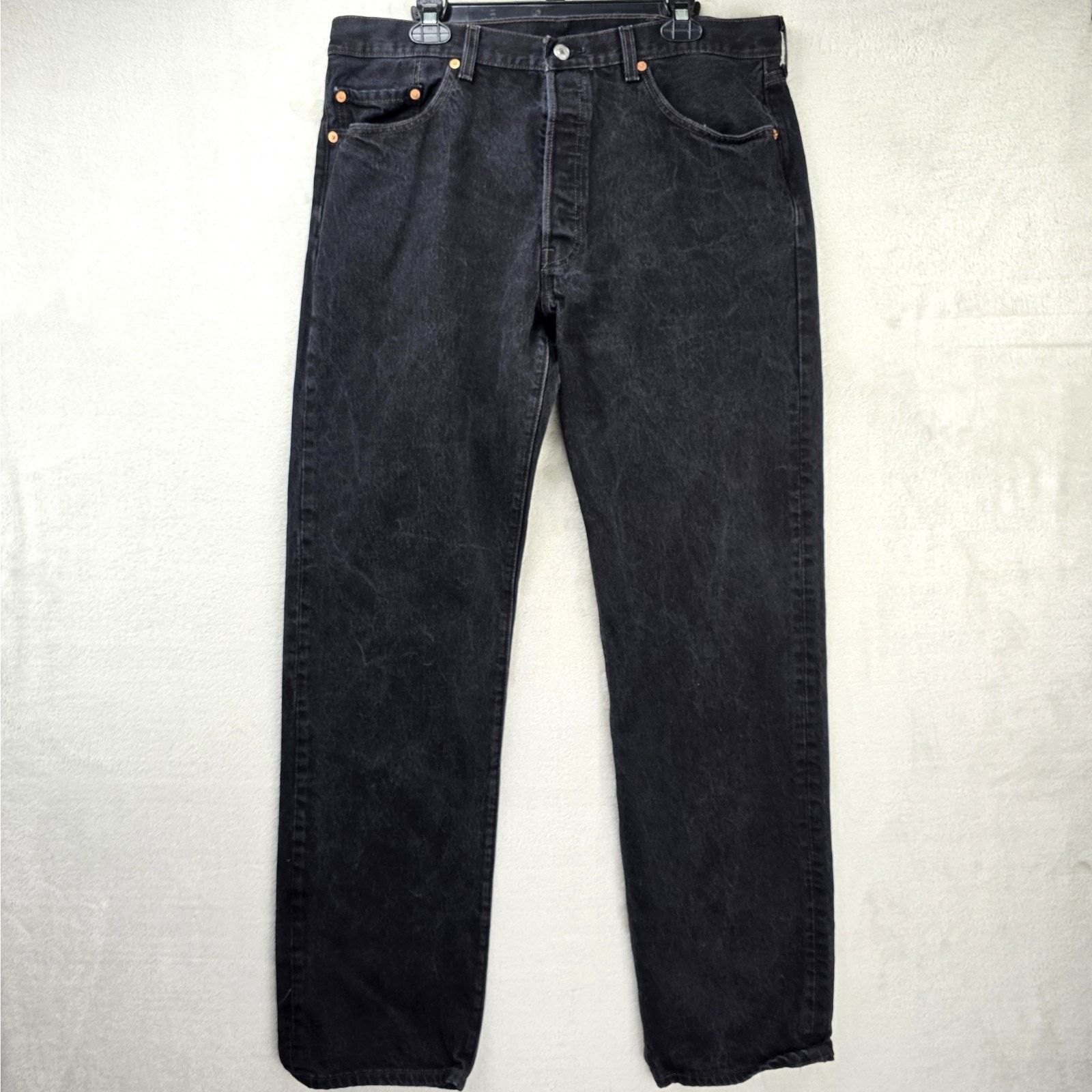 Levi's Vintage Levis 501 Jeans 38x36 (Fits 37x33.5) Black Denim Y2K Size US 38 / EU 54 - 1 Thumbnail