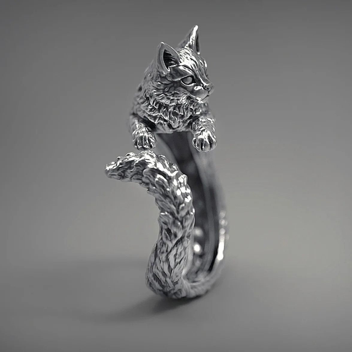Other Retro Dark Cat Kitty Ring Size ONE SIZE - 3 Thumbnail