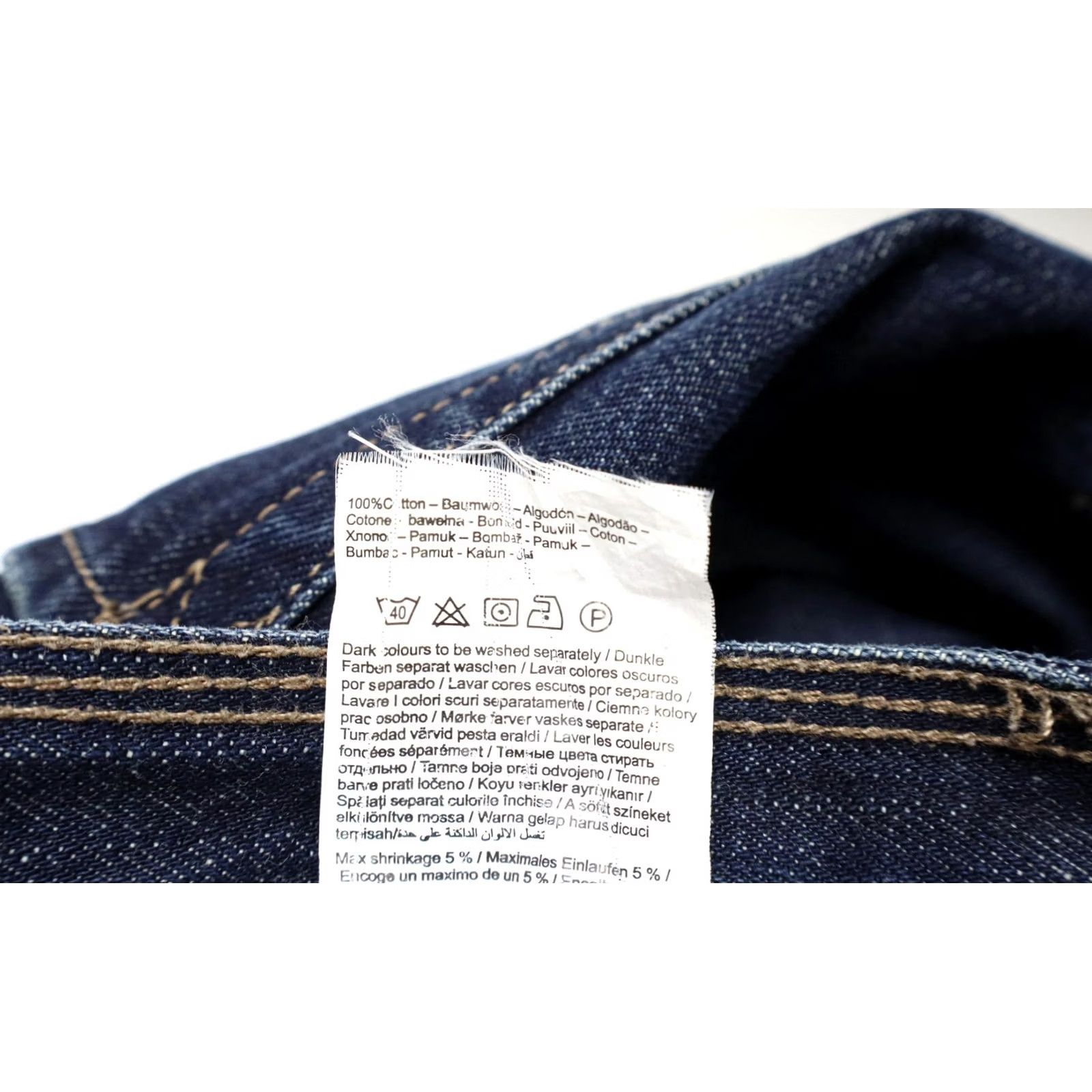 Jack & Jones JACK & JONES Stan Anti Fit Jeans Mens W31/L32 Faded Whiskers Button Fly Blue - Slim Denim - Buy Now Size US 31 - 6 Thumbnail