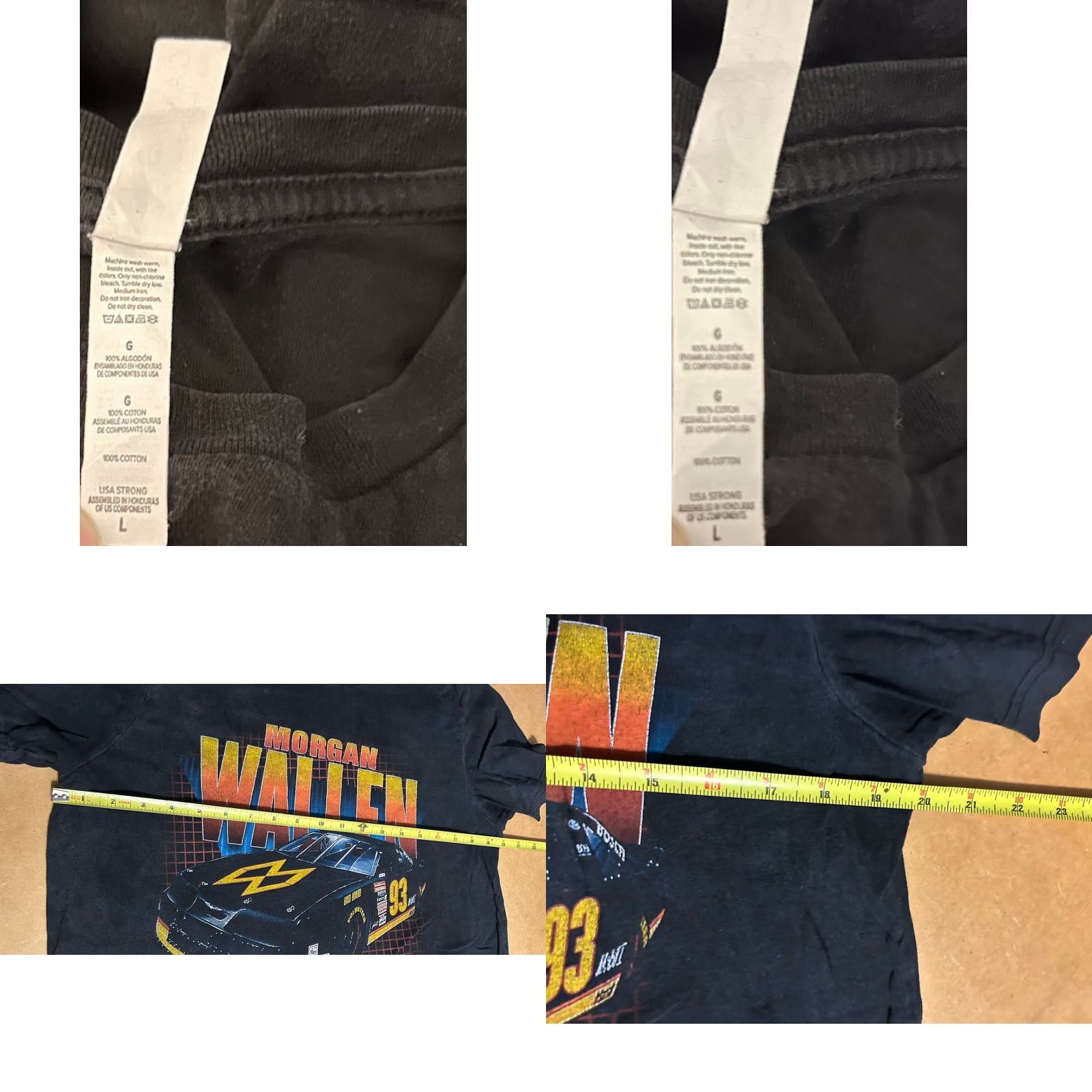 Vintage VINTAGE? No. Morgan Wallen Chasing You Race Car #93 Shirt Men Large Black Short Sleeve Canvas Size US L / EU 52-54 / 3 - 8 Thumbnail