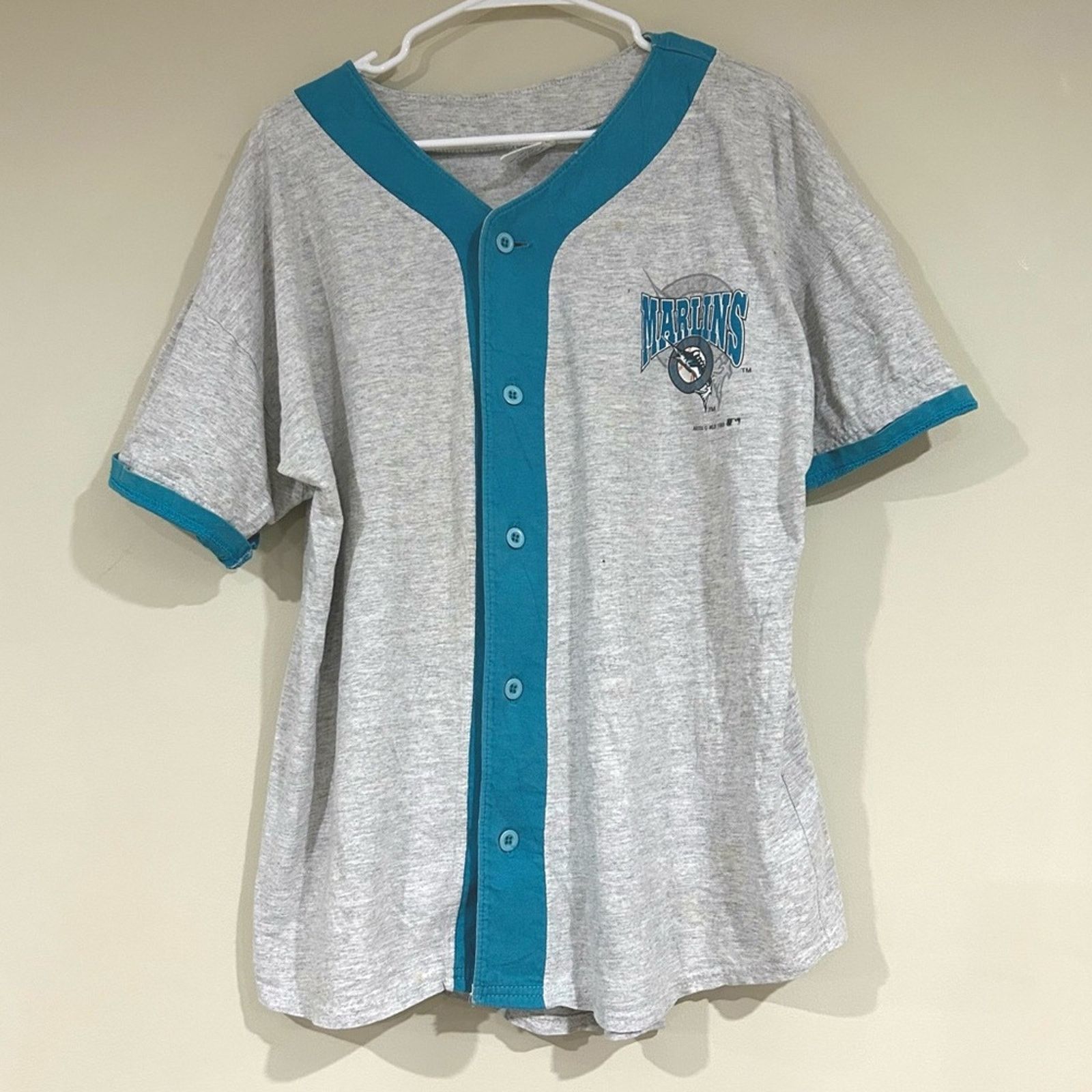 Other Vintage 1993 Florida Marlins Jersey Style Shirt Size US L / EU 52-54 / 3 - 1 Thumbnail