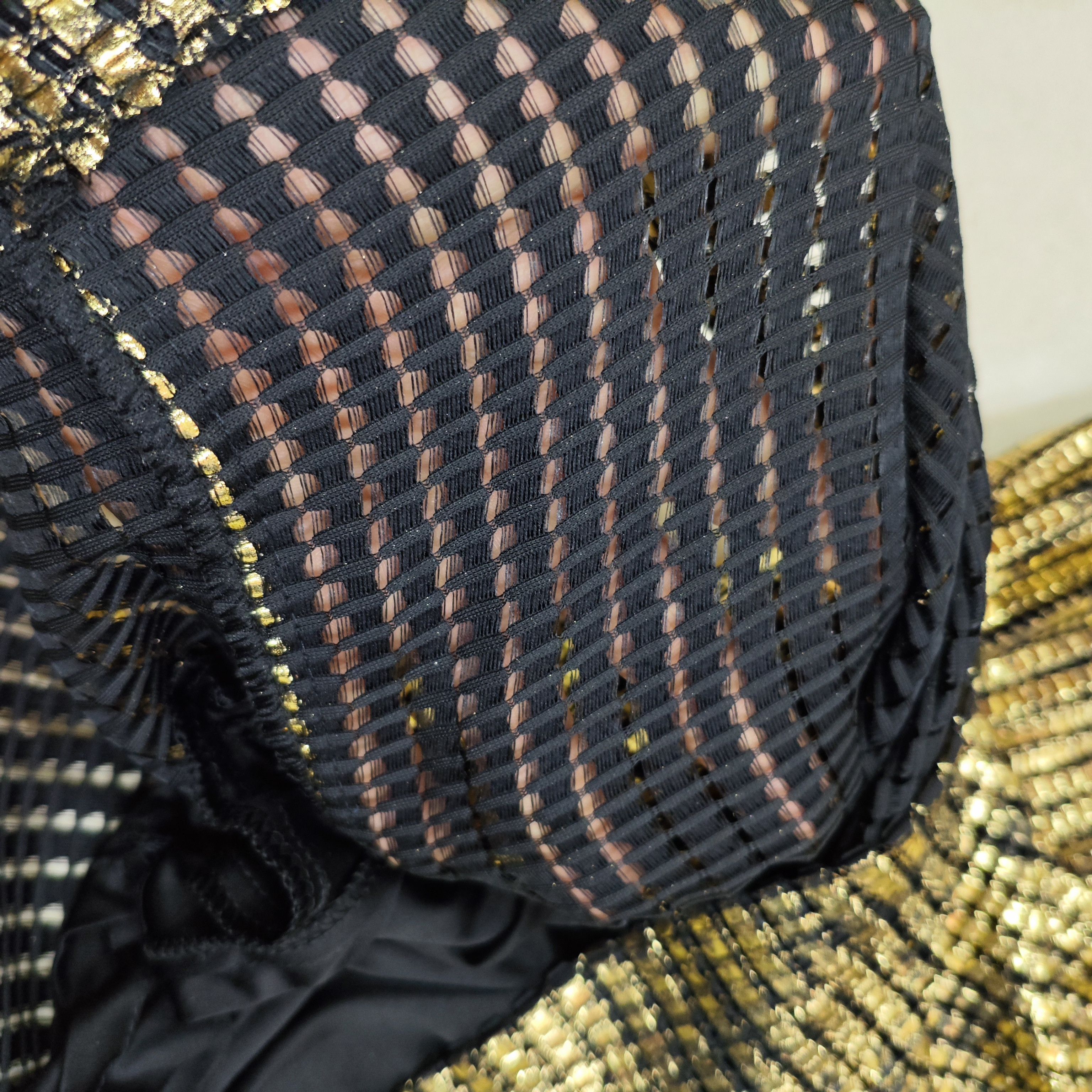 Zara ZARA BASIC Gold Metallic Dress Size M / US 6-8 / IT 42-44 - 9 Thumbnail