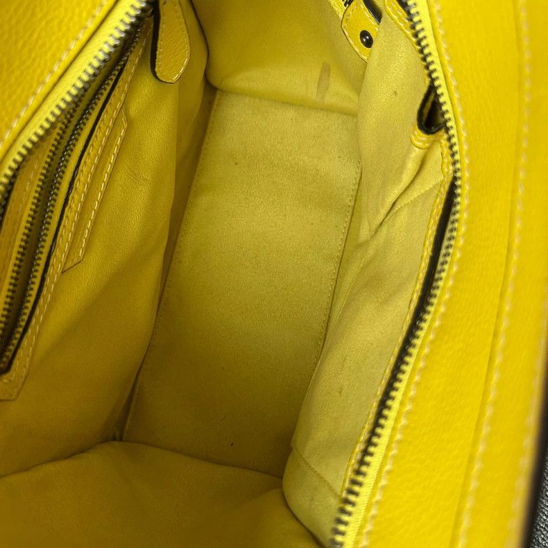Celine CELINE Luggage Mini Yellow Leather Handbag Size ONE SIZE - 5 Thumbnail