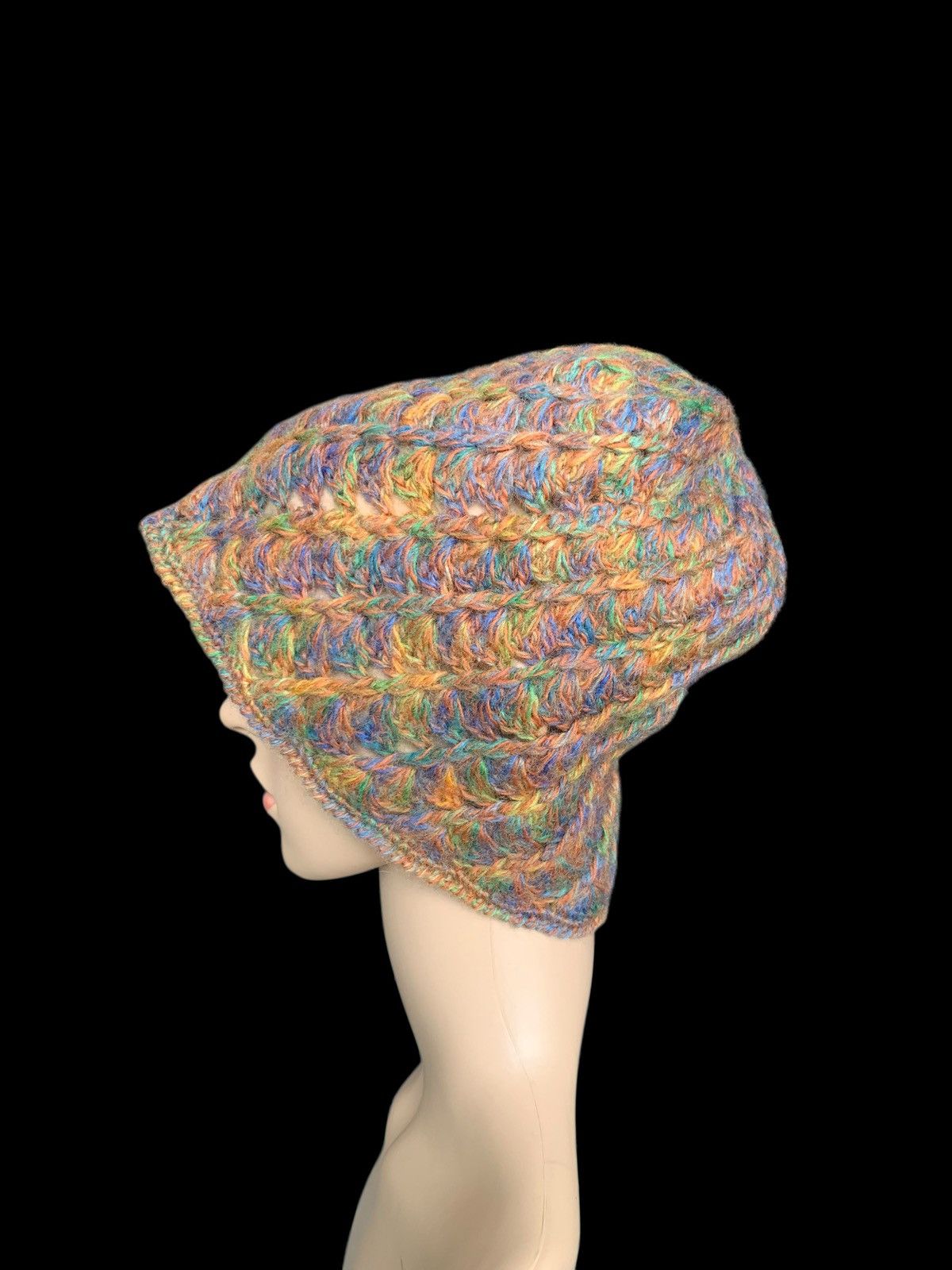 Japanese Brand × Kapital × Vintage Crochet Knitted Handmade Hairy Big Beanie Size ONE SIZE - 4 Thumbnail