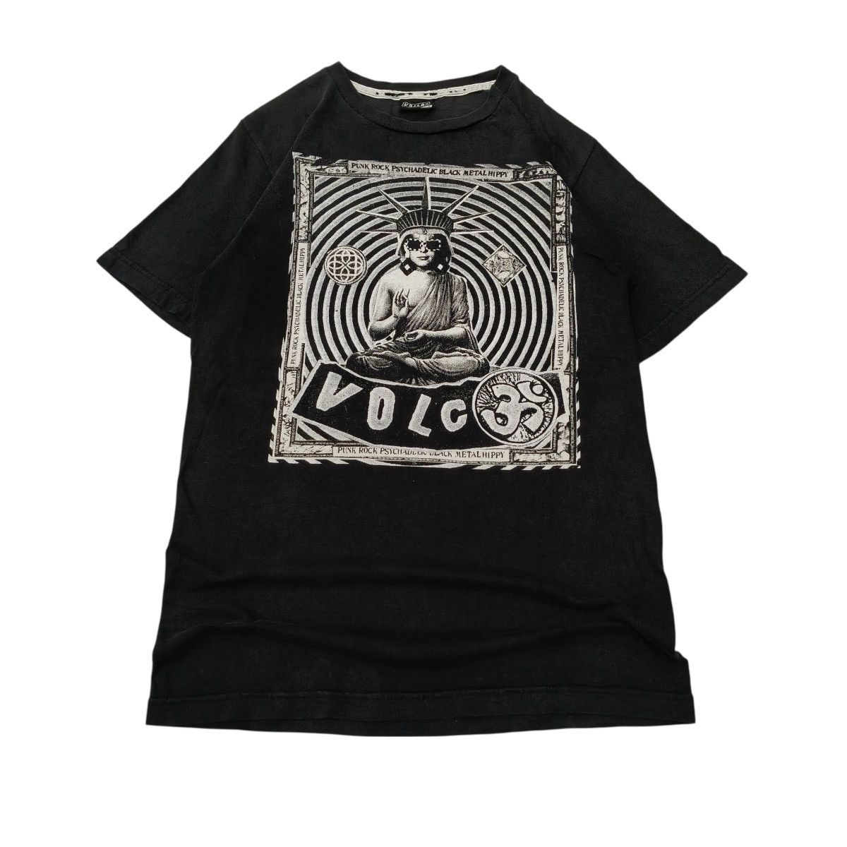 Volcom Vintage Y2K VOLCOM Punk Rock Psychadelic Black Metal Tshirt Size US S / EU 44-46 / 1 - 1 Thumbnail