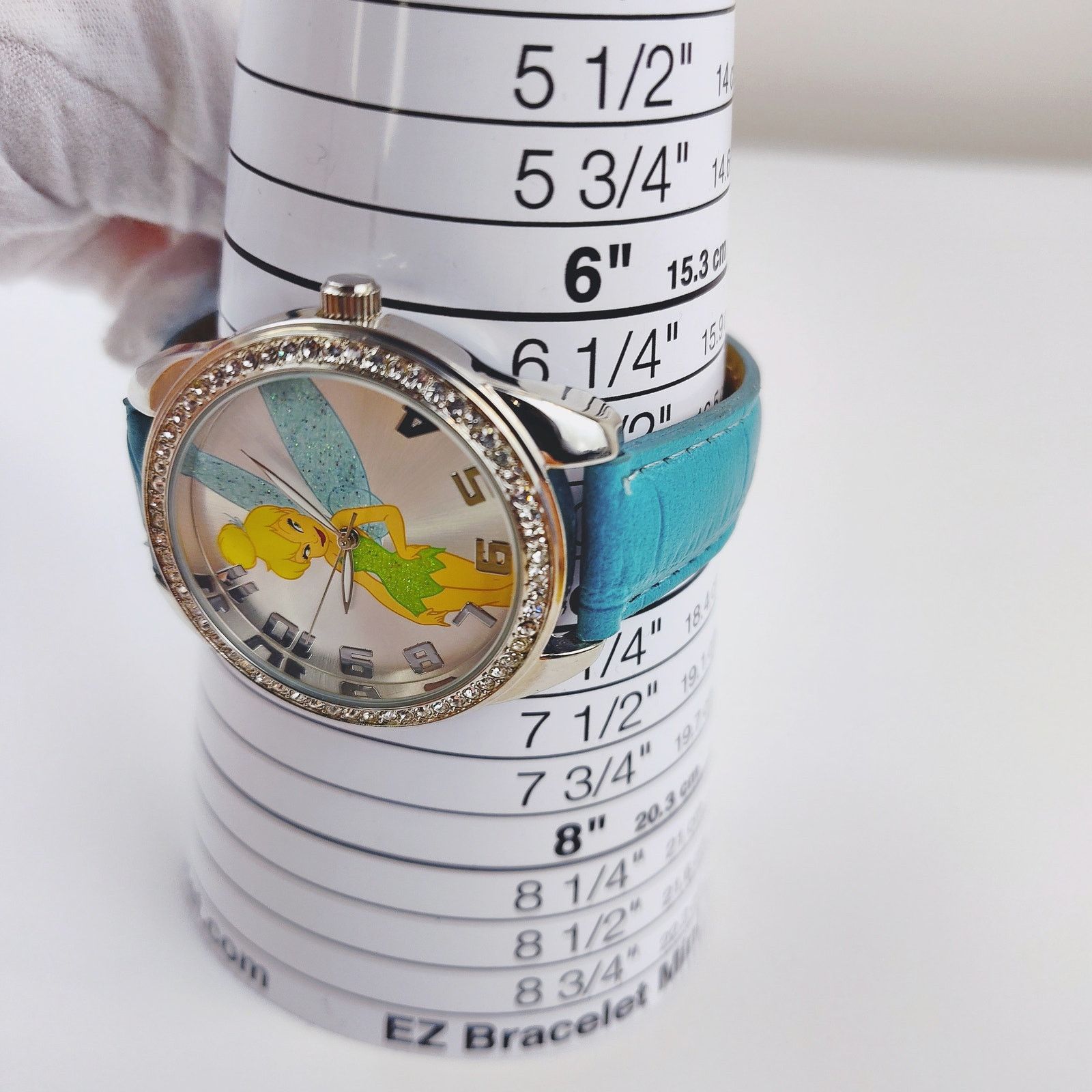 Disney Disney Tinker Bell Silver Analog Watch Blue Band Size ONE SIZE - 10 Thumbnail