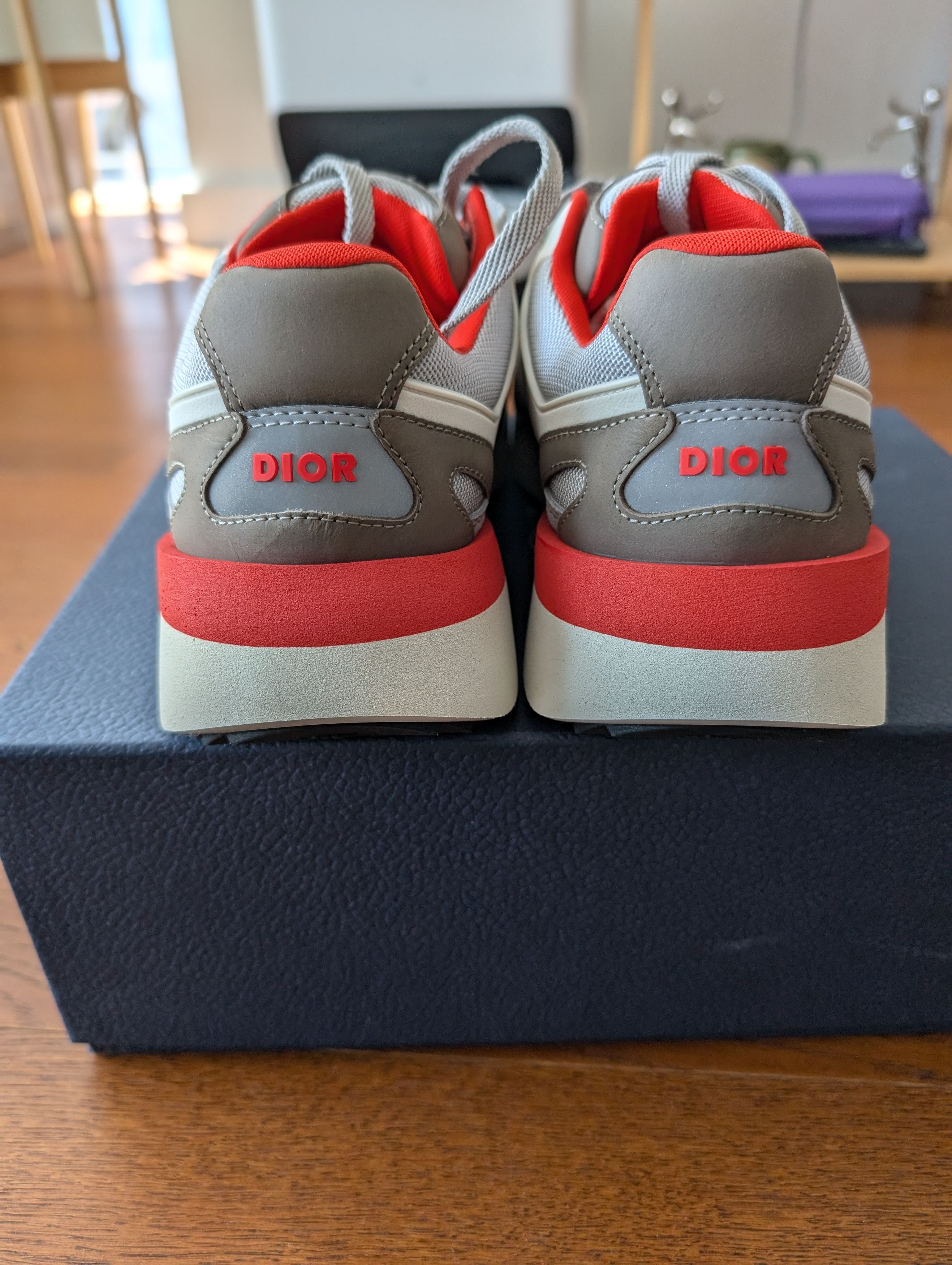 Dior NIB DIOR B29 SNEAKER ORANGE GRAY SIZE 9 42 Size US 9 / EU 42 - 7 Thumbnail