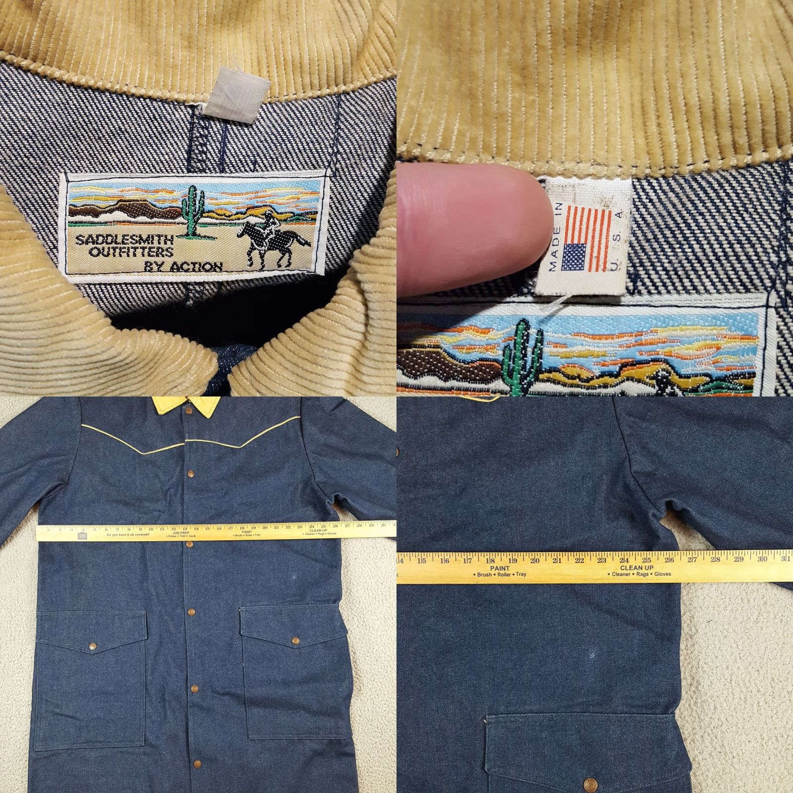 Denime VINTAGE Sattlesmith Western Duster Coat Jacket Men XL Denim Blue 90s Cowboy 80s Chore Long Duster Coat Size US XL / EU 56 / 4 - 8 Thumbnail