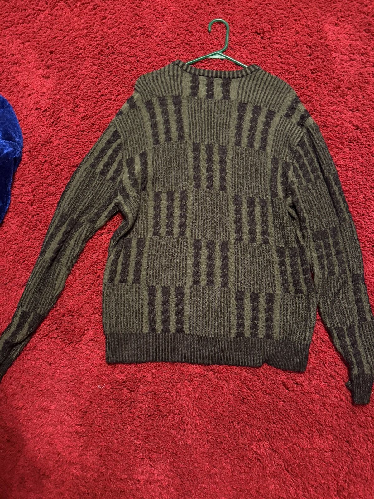 Forever 21 Green Striped Sweater Size US L / EU 52-54 / 3 - 2 Thumbnail