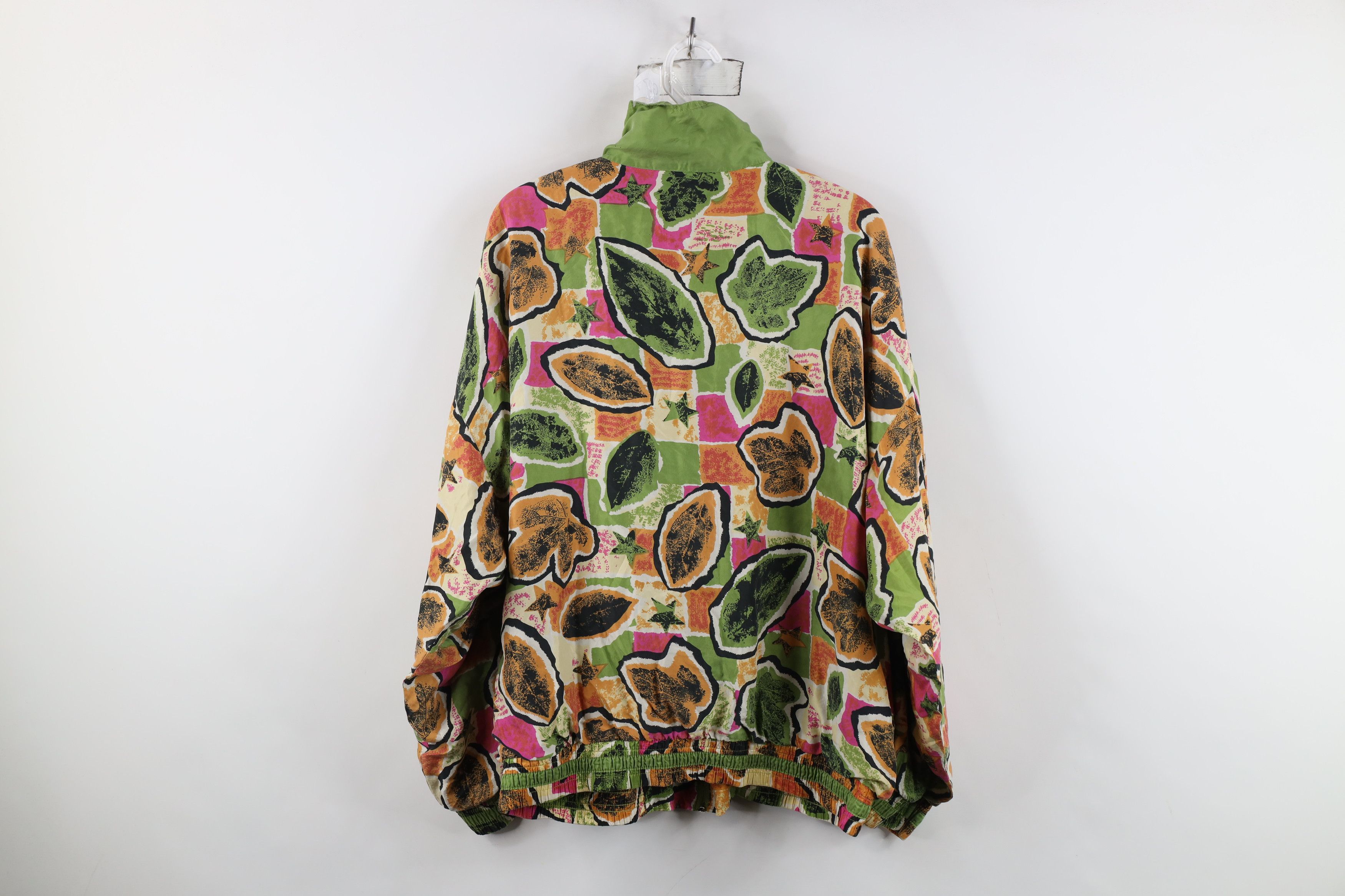 Vintage Vintage 90s Streetwear Nature Leaf Silk Bomber Jacket Size XXL / US 16-18 / IT 52-54 - 13 Thumbnail