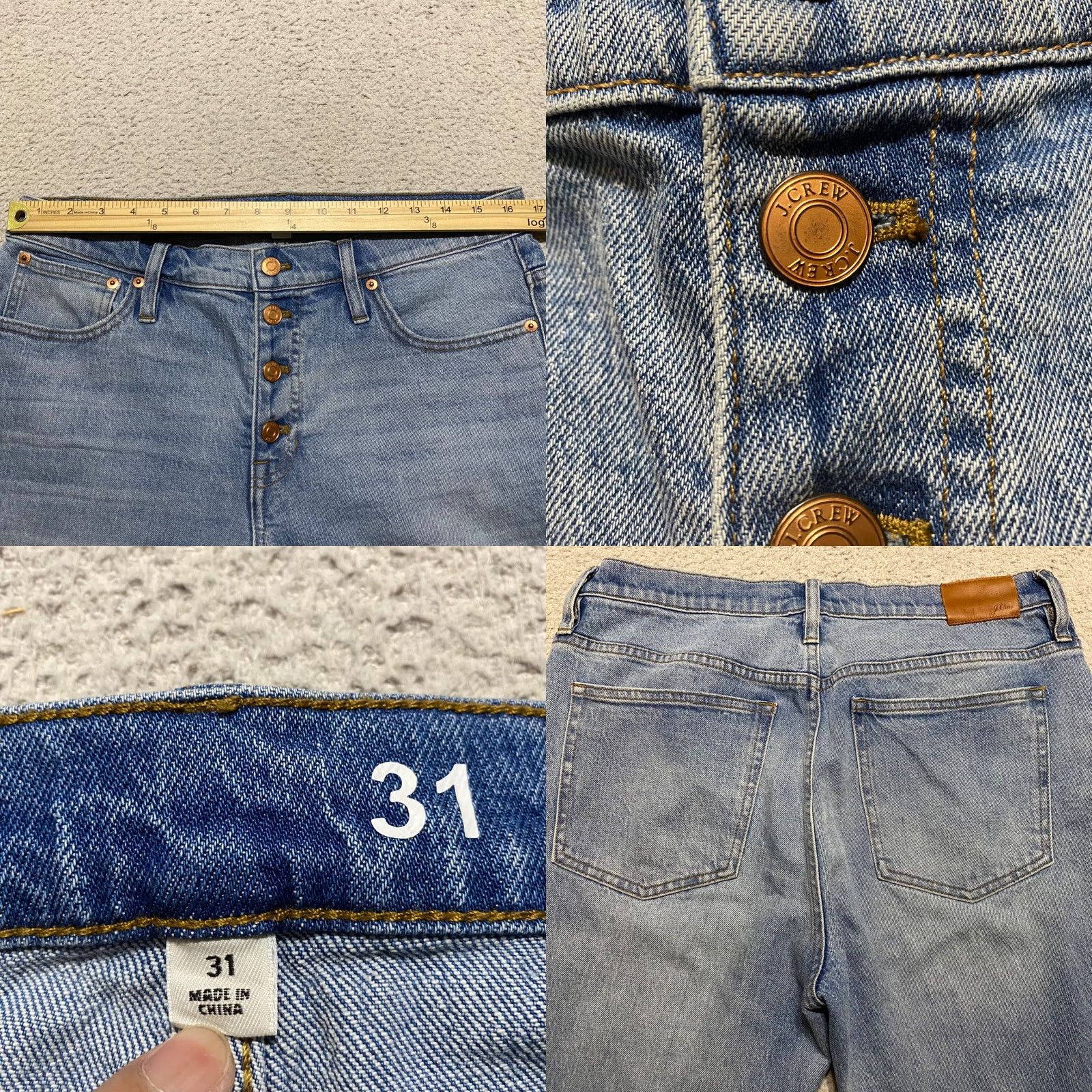 J.Crew J.CREW Jeans Women's 31 Blue Denim Medium Wash Bootcut Crop High Rise 5-Pocket 25in Inseam Regular Rise Denim Shirt? Size 24" / US 00 / IT 34 - 8 Thumbnail