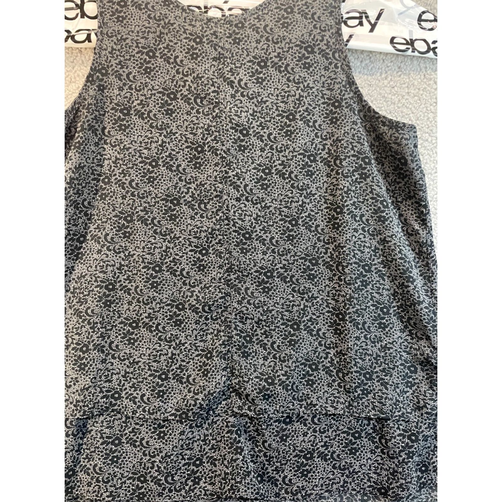 Gap GAP Geometric Sleeveless Black Casual Shell Lightweight Top Womens M Size M / US 6-8 / IT 42-44 - 3 Thumbnail