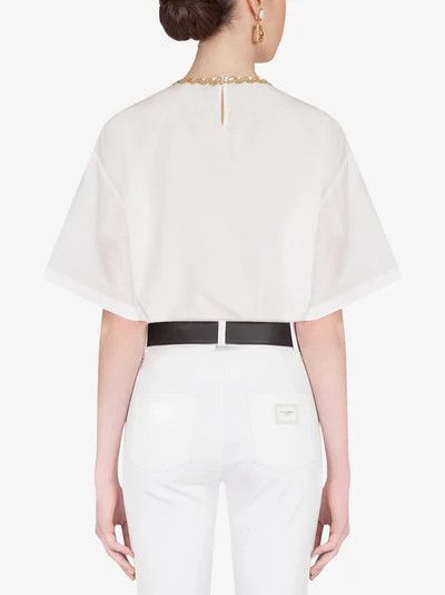 Dolce & Gabbana o1y0925 Logo Crewneck T-Shirt in White Size XS / US 0-2 / IT 36-38 - 3 Thumbnail