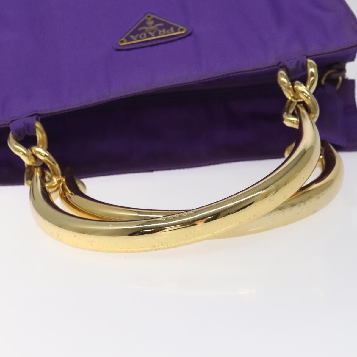 Prada PRADA Hand Bag Nylon Purple Gold Size ONE SIZE - 7 Thumbnail