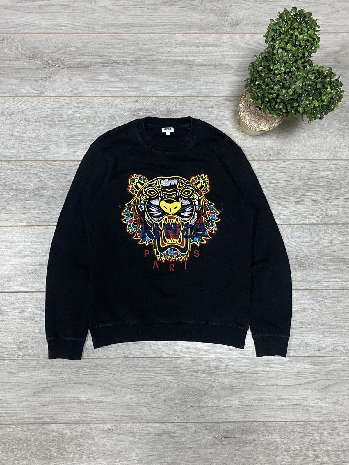 Kenzo Kenzo Paris tiger 🐯 big logo sweatshirt Size US S / EU 44-46 / 1 - 1 Thumbnail