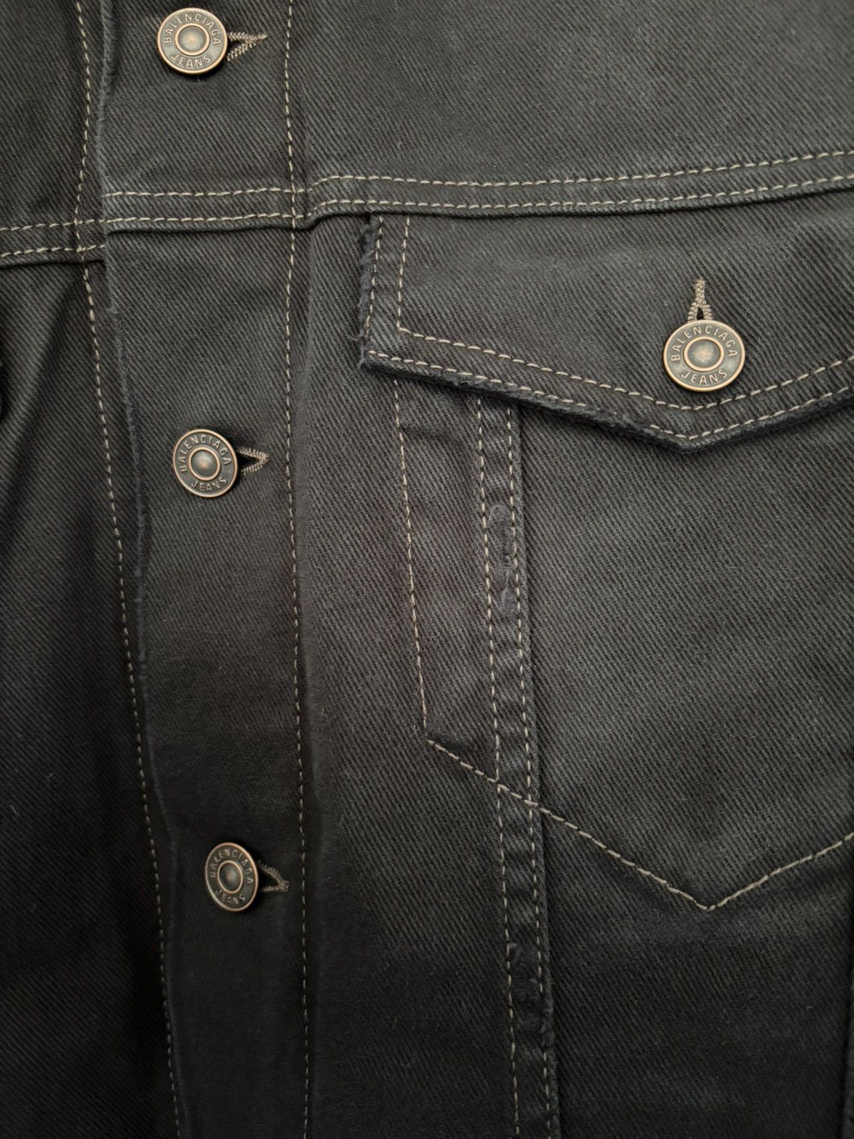 Balenciaga BALENCIAGA Denim Fur Jacket Size US L / EU 52-54 / 3 - 3 Thumbnail