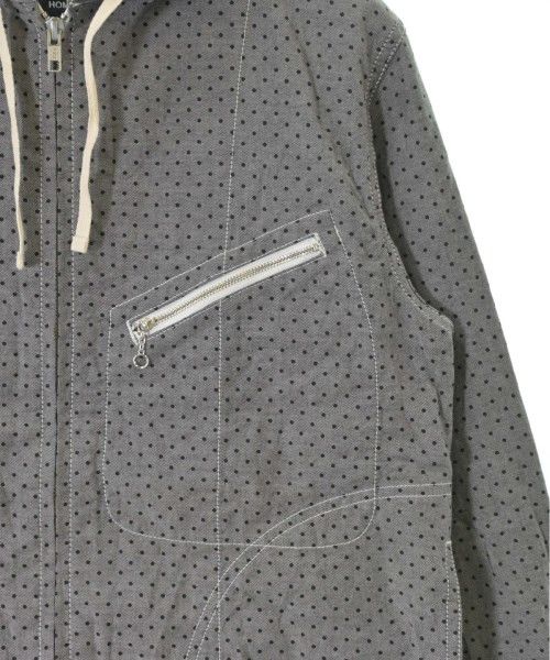 Comme des Garcons Homme Jacket Blouson Dots Hooded Zip Up Cotton Gray x Black Size US XS / EU 42 / 0 - 5 Thumbnail