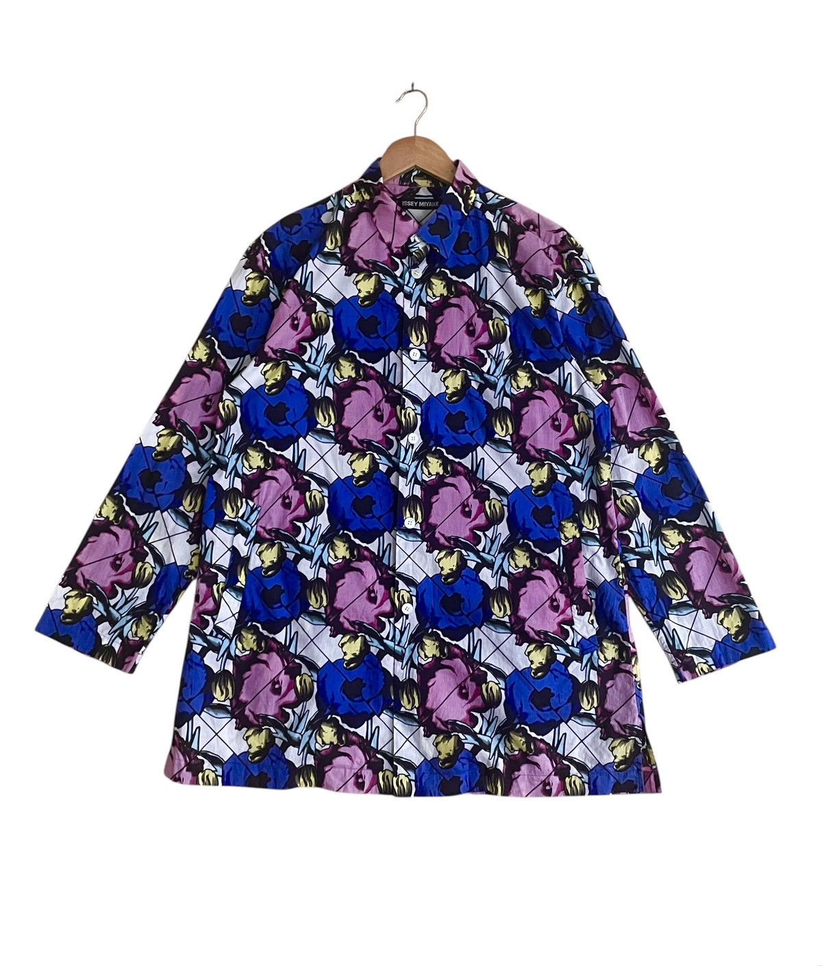 Issey Miyake Very Rare Vintage Issey Miyake Men Baggy Floral Shirt 1990s Size US M / EU 48-50 / 2 - 2 Thumbnail