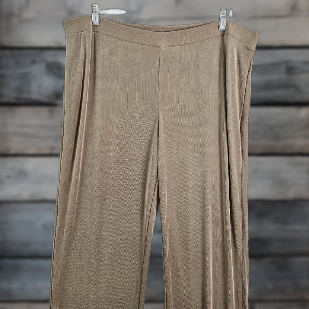 Vintage Chico's Travelers Womens Pants XL Pull On High Rise Travel Dress Pants Brown Size 40" / US 18 - 1 Thumbnail