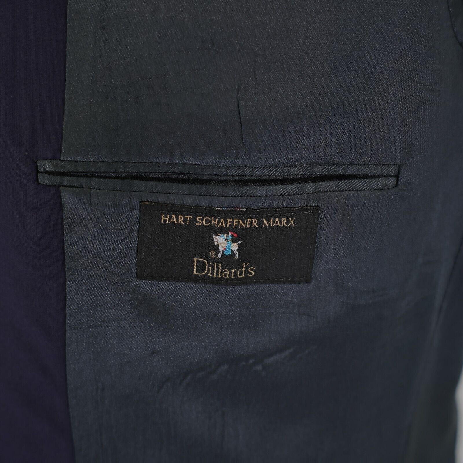 Hart Schaffner Marx Hart Schaffner Marx Wool Blue 2 Gold Button Blazer 42R / Sli Size 42R - 9 Thumbnail