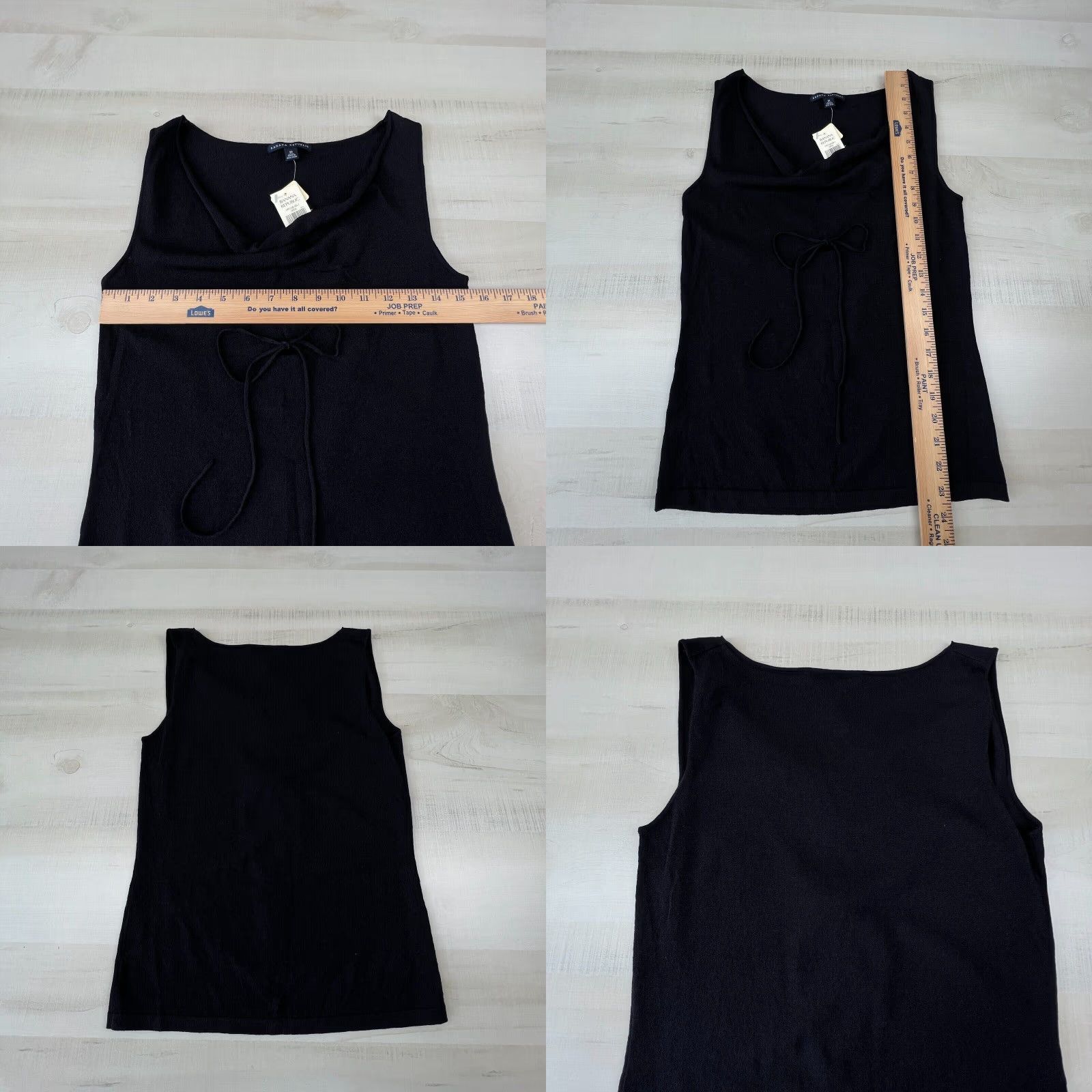 Banana Republic Banana Republic Black Sleeveless Drap Neck Womens Top Medium Blouse Size M / US 6-8 / IT 42-44 - 8 Thumbnail
