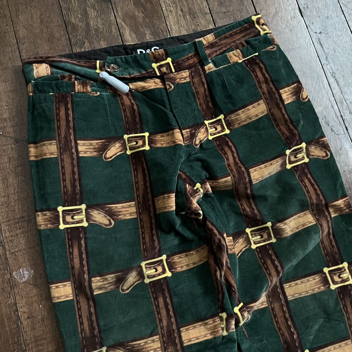 Dolce & Gabbana Dolce and Gabbana Belt Print Pants Size 33" - 2 Thumbnail