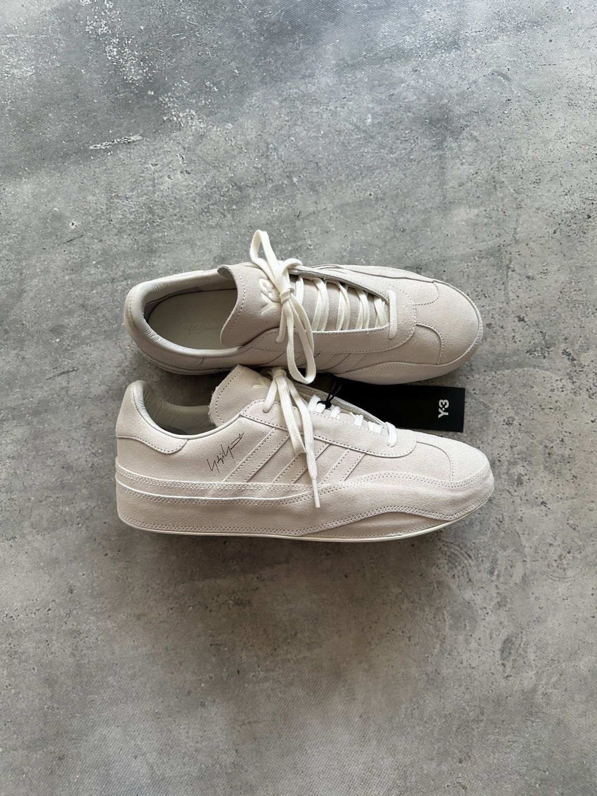 Adidas YOHJI YAMAMOTO x ADIDAS GAZELLE Y 3 WHITE SNEAKERS US 9 1 2 Grailed