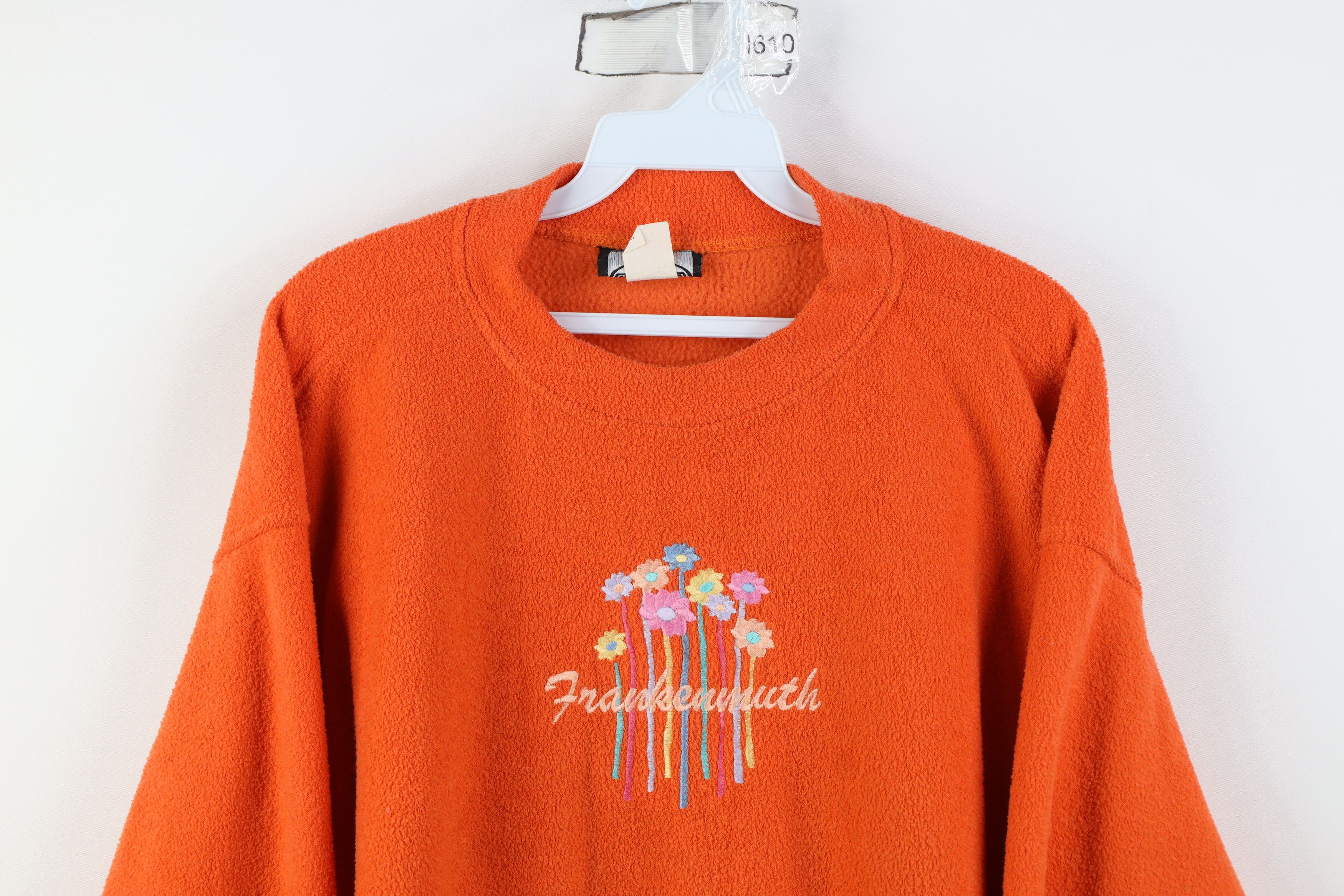 Vintage Vintage 90s Frankenmuth Michigan Flower Terry Sweatshirt Size L / US 10 / IT 46 - 2 Thumbnail
